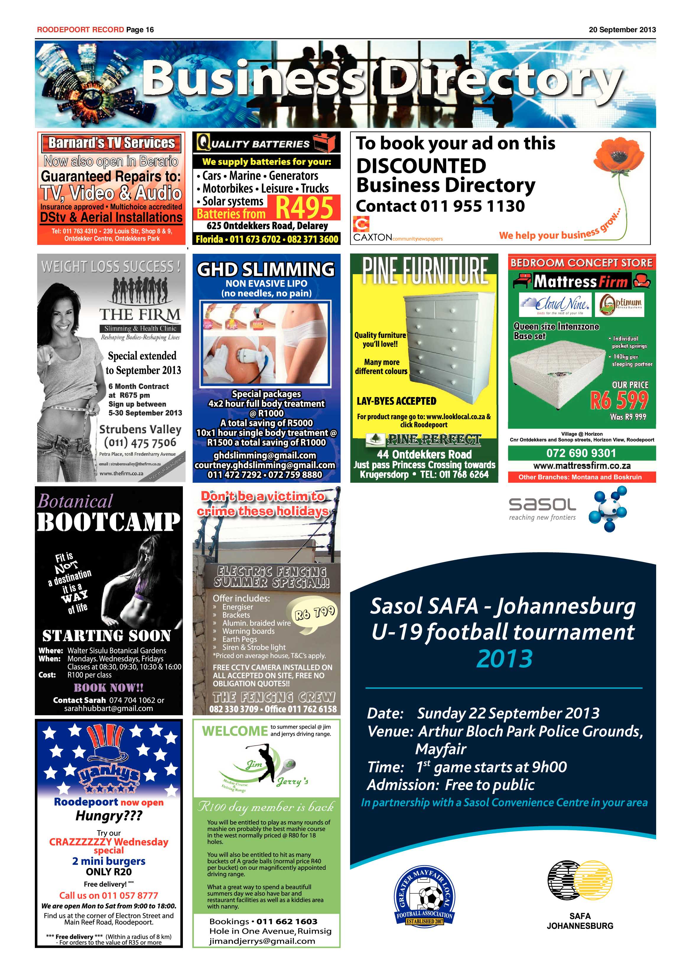 Roodepoort Record 20 September 2013 page 16