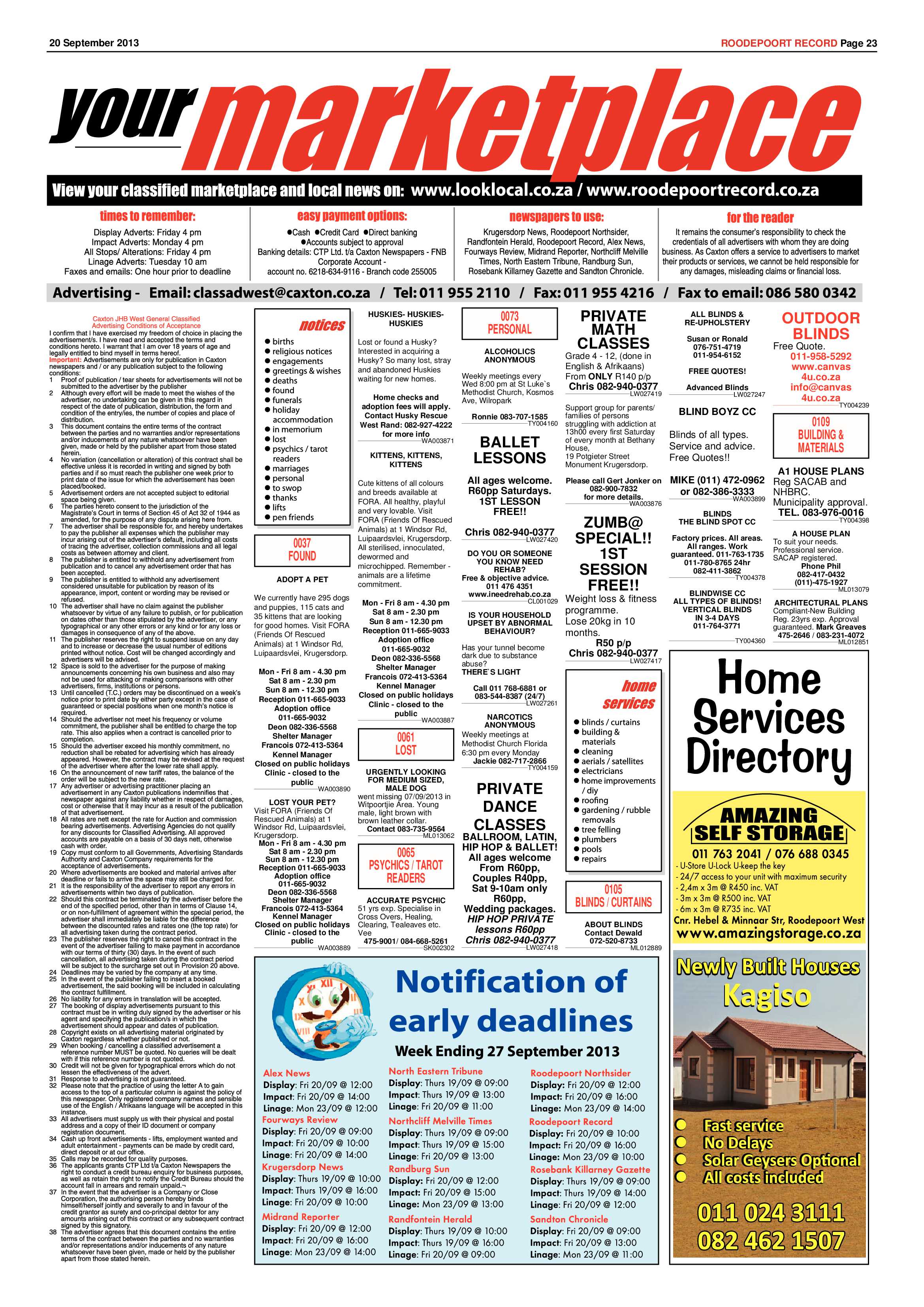 Roodepoort Record 20 September 2013 page 23