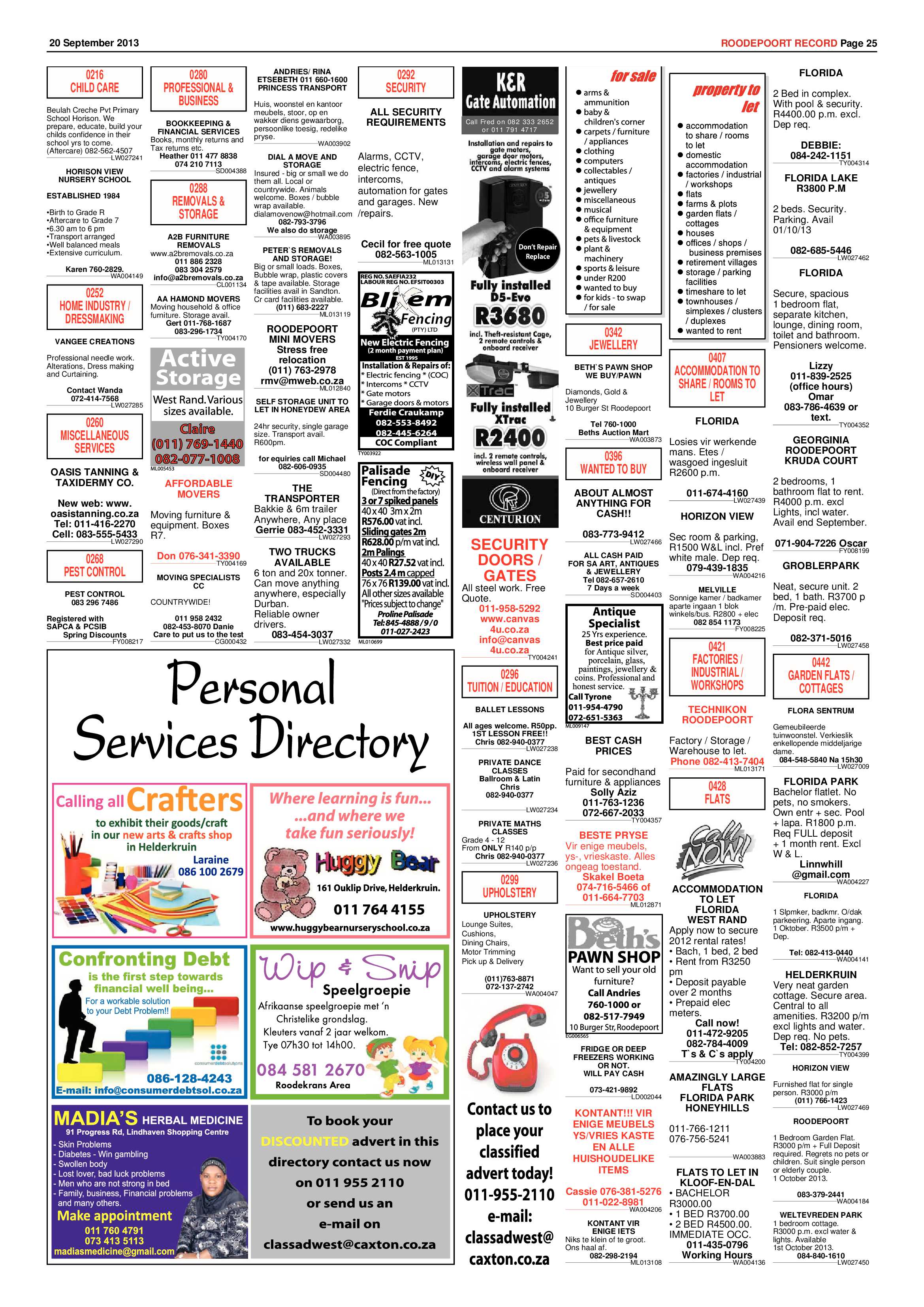 Roodepoort Record 20 September 2013 page 25