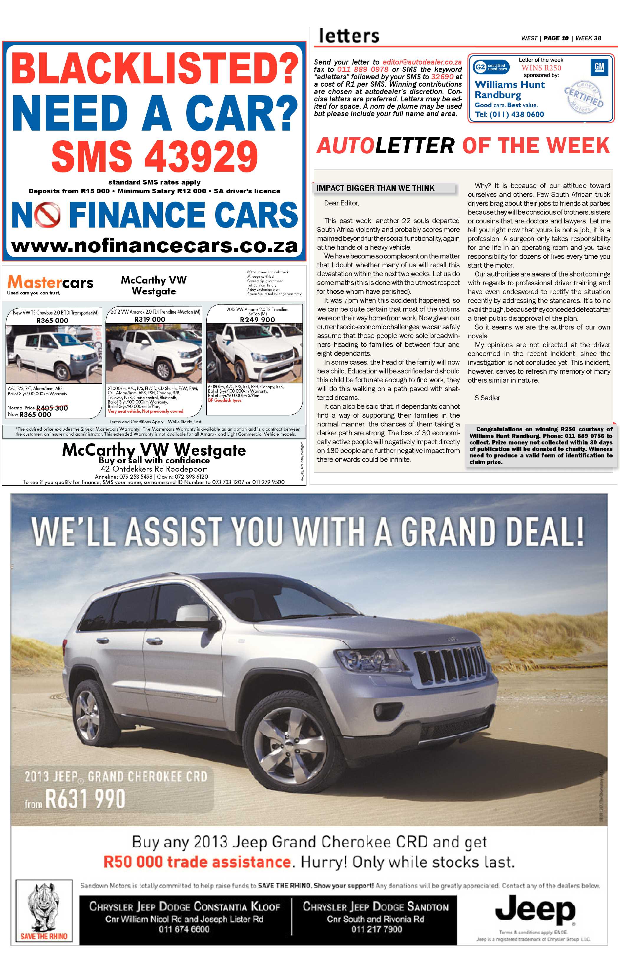 Roodepoort Record 20 September 2013 page 38