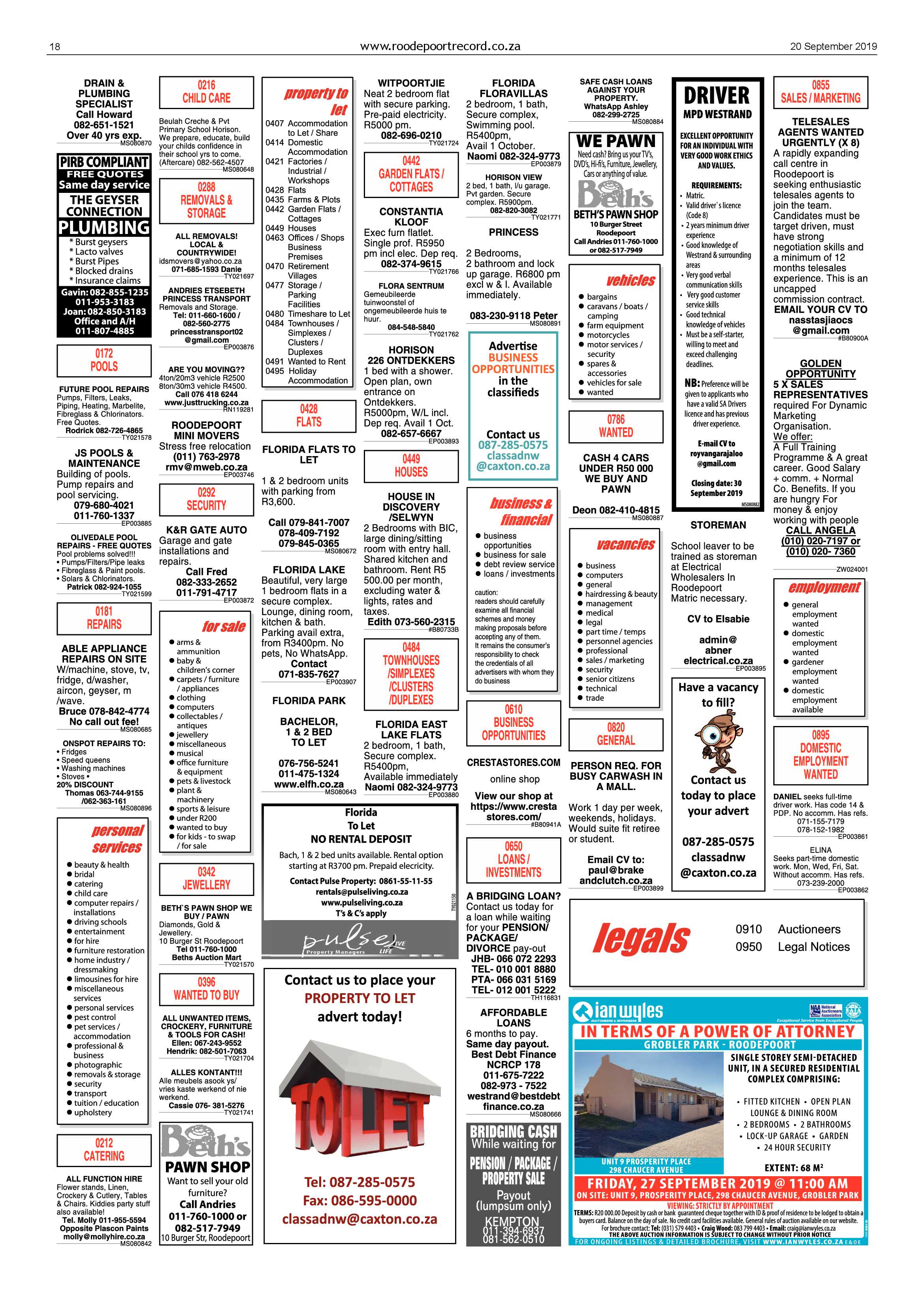 Roodepoort Record 20 September 2019 page 18