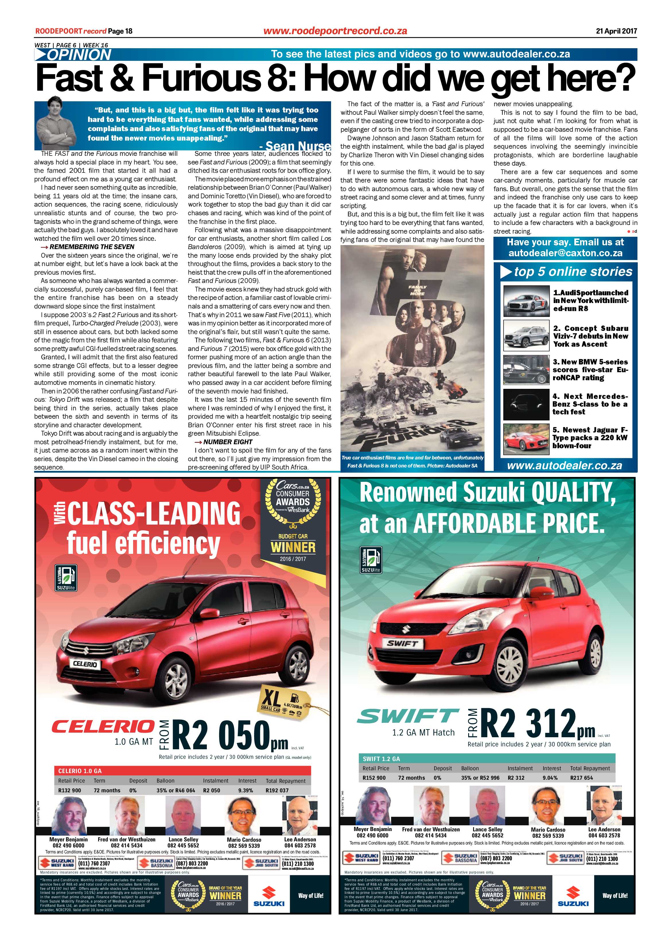 Roodepoort Record 21 April 2017 page 18