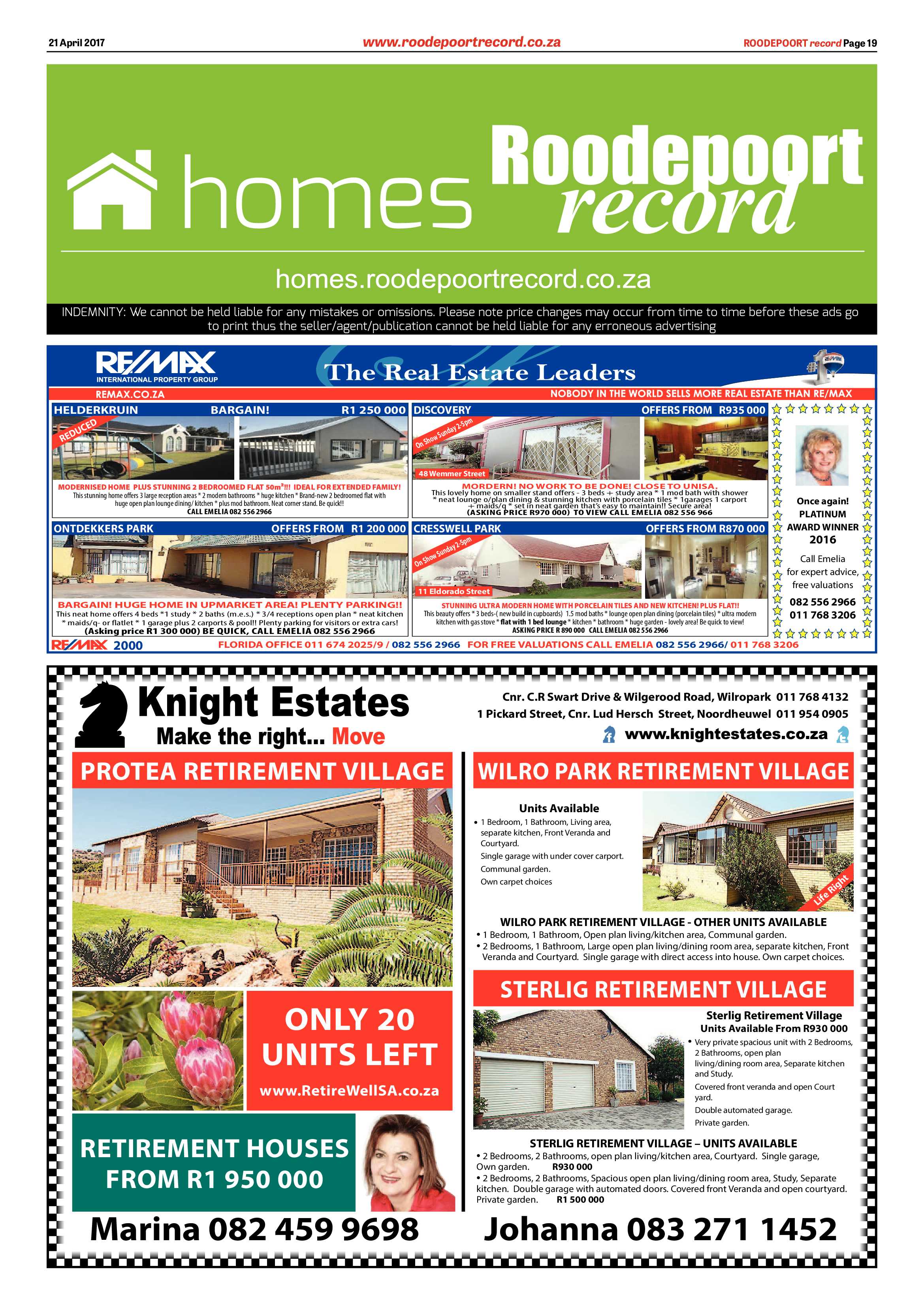 Roodepoort Record 21 April 2017 page 19