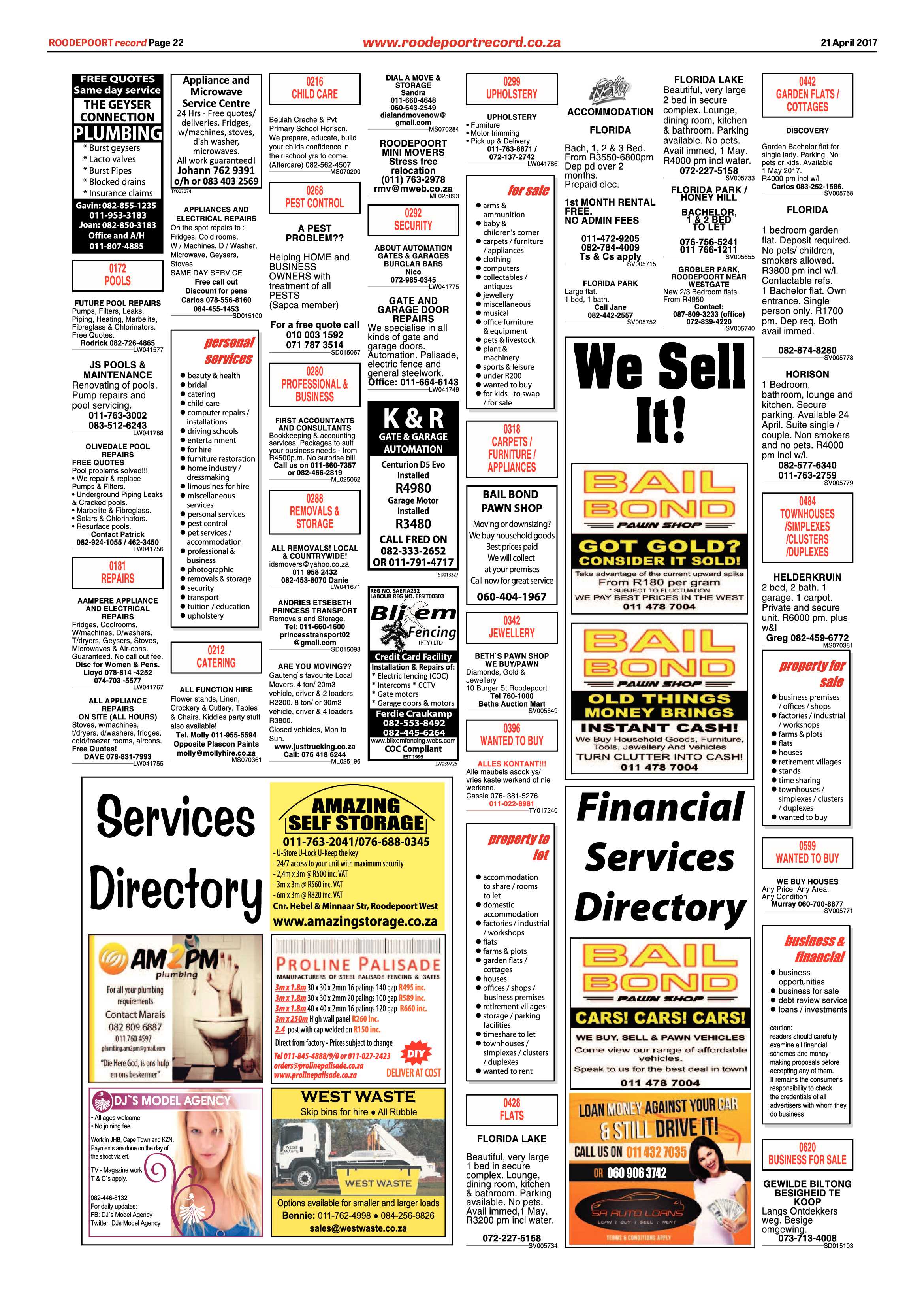 Roodepoort Record 21 April 2017 page 22