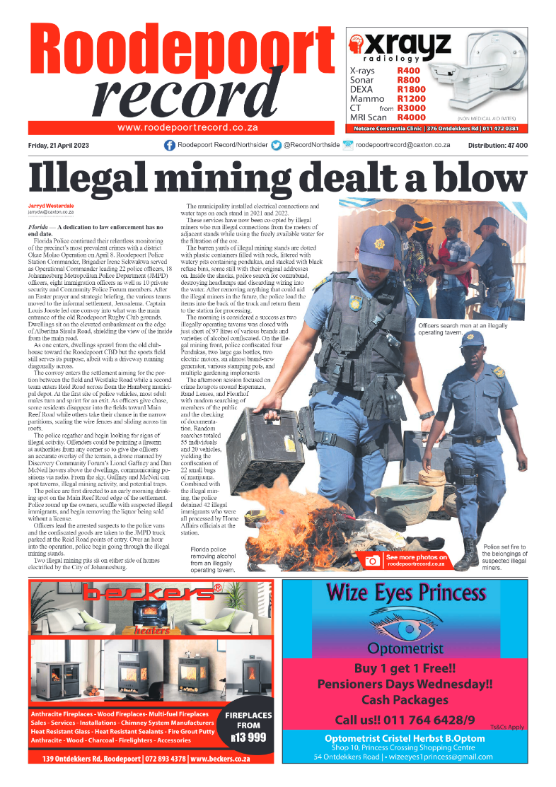 Roodepoort Record 21 April 2023 page 1