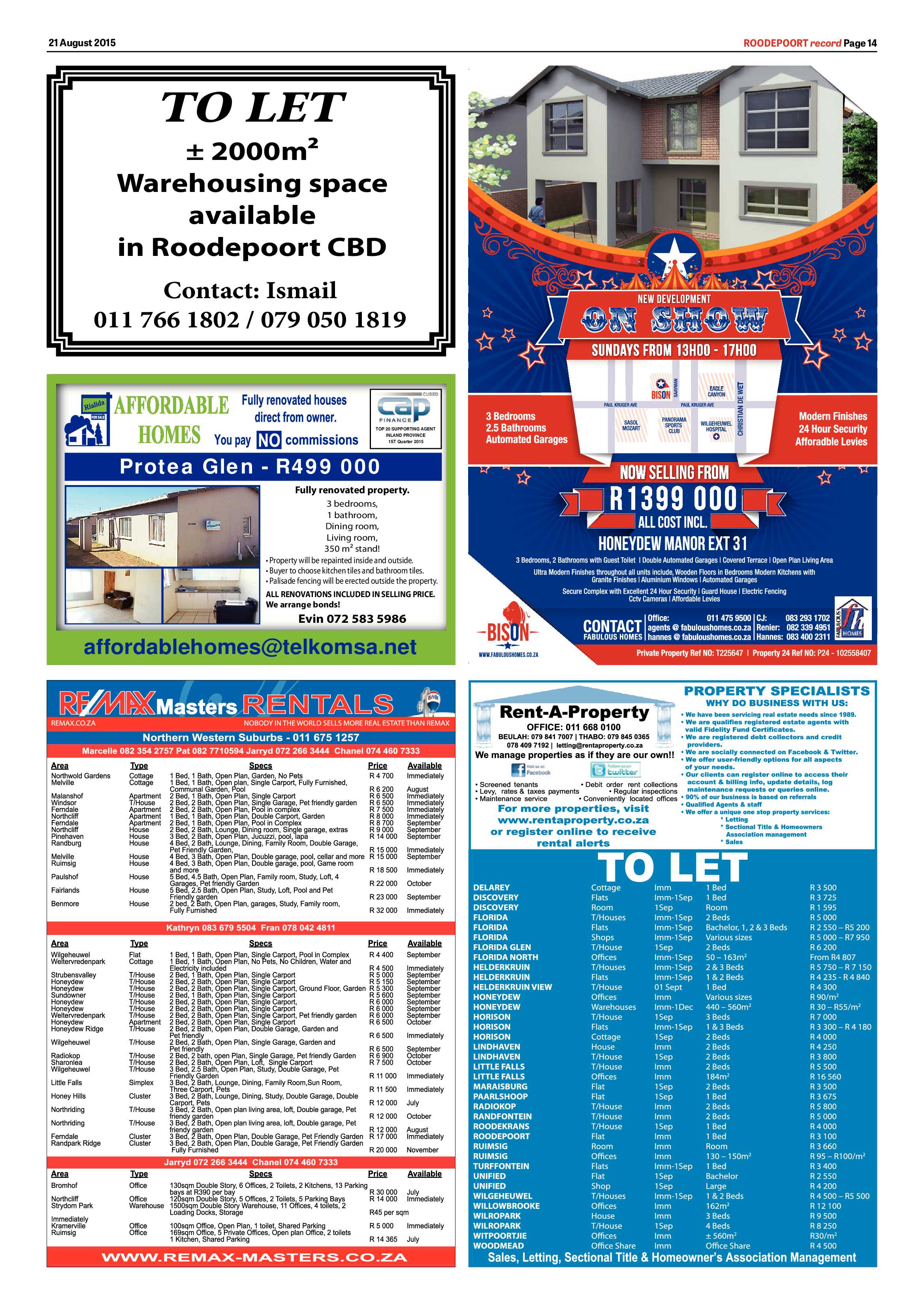 Roodepoort Record 21 August 2015 page 19