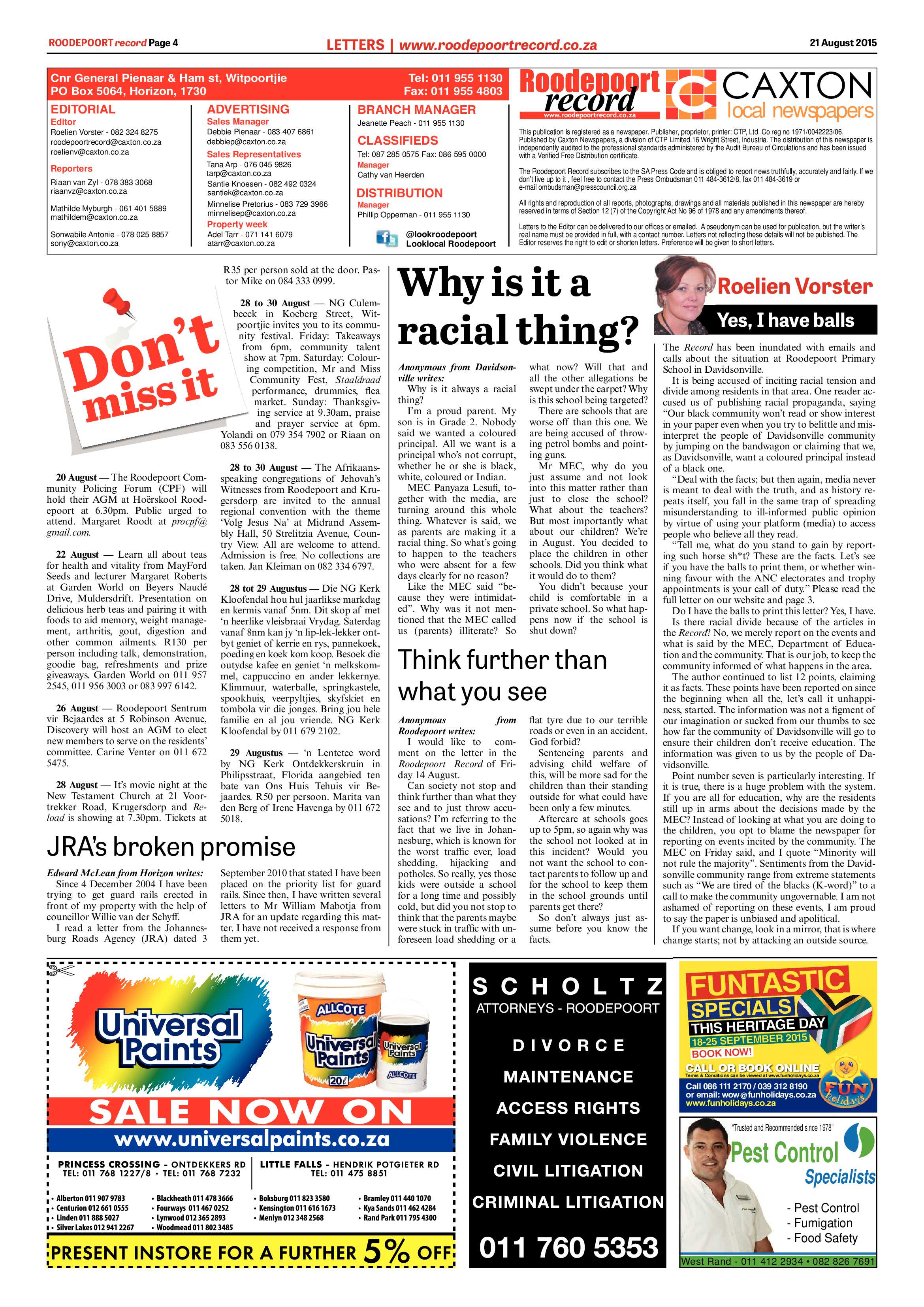 Roodepoort Record 21 August 2015 page 4