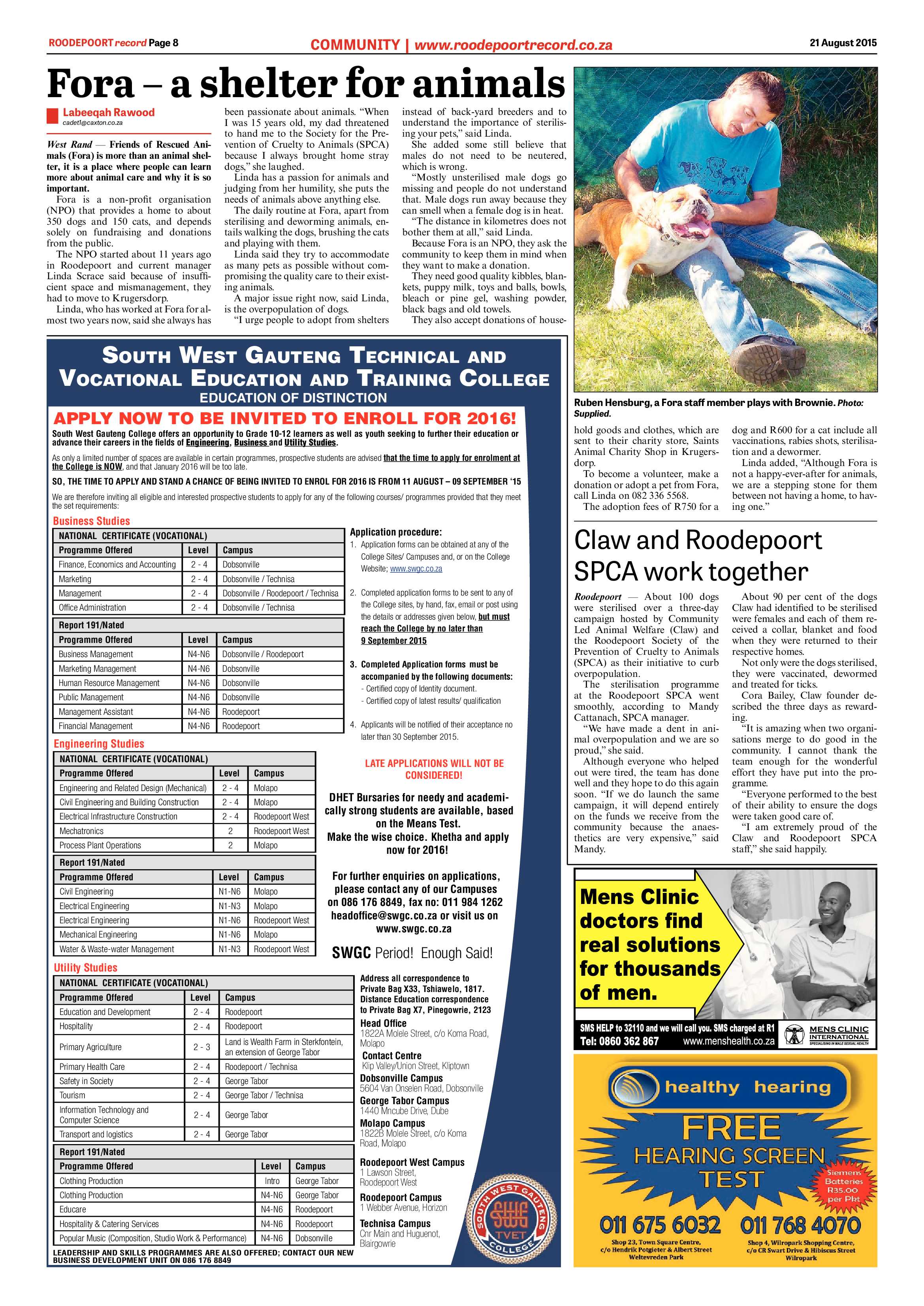 Roodepoort Record 21 August 2015 page 8