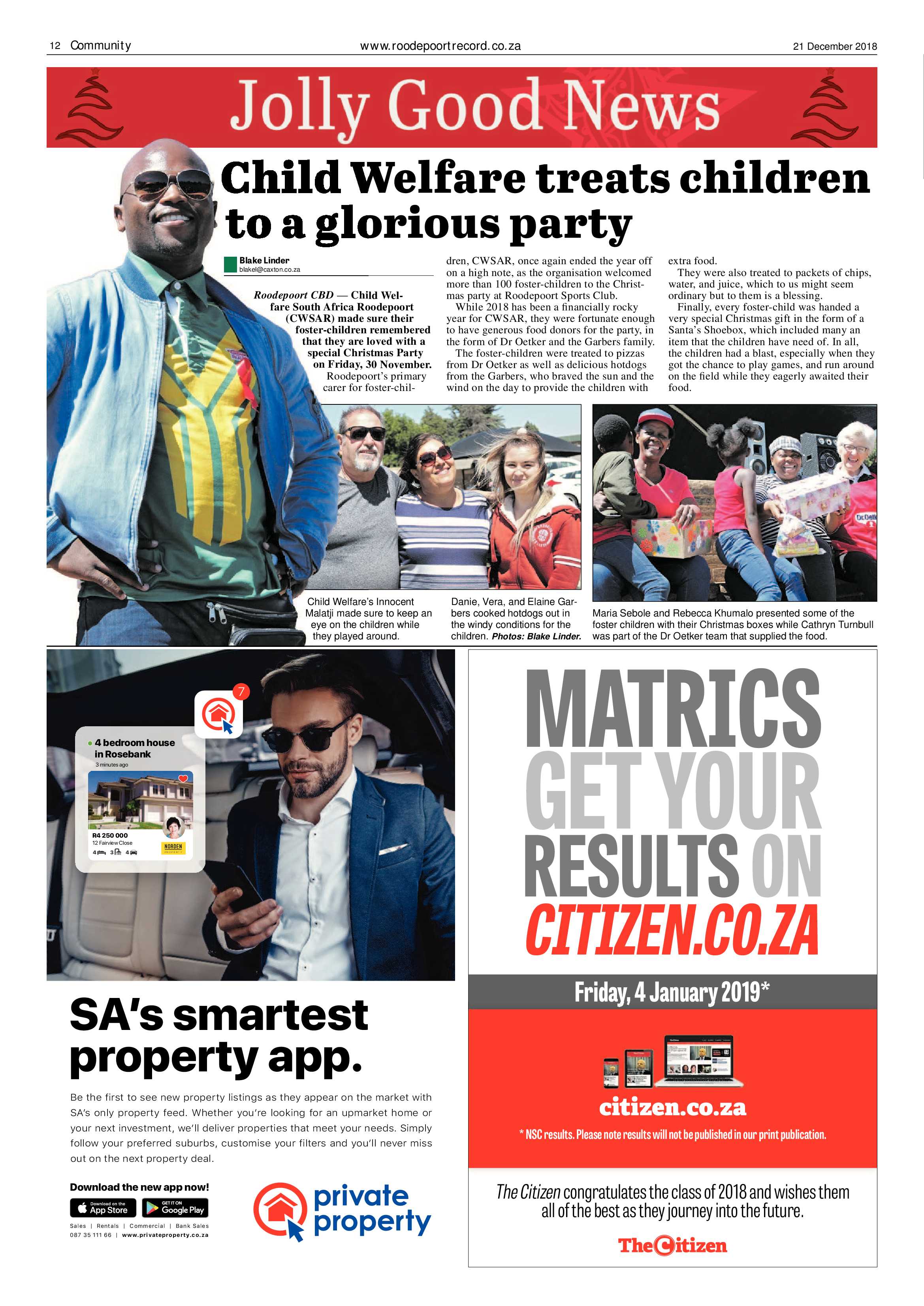 Roodepoort Record 21 December 2018 page 12