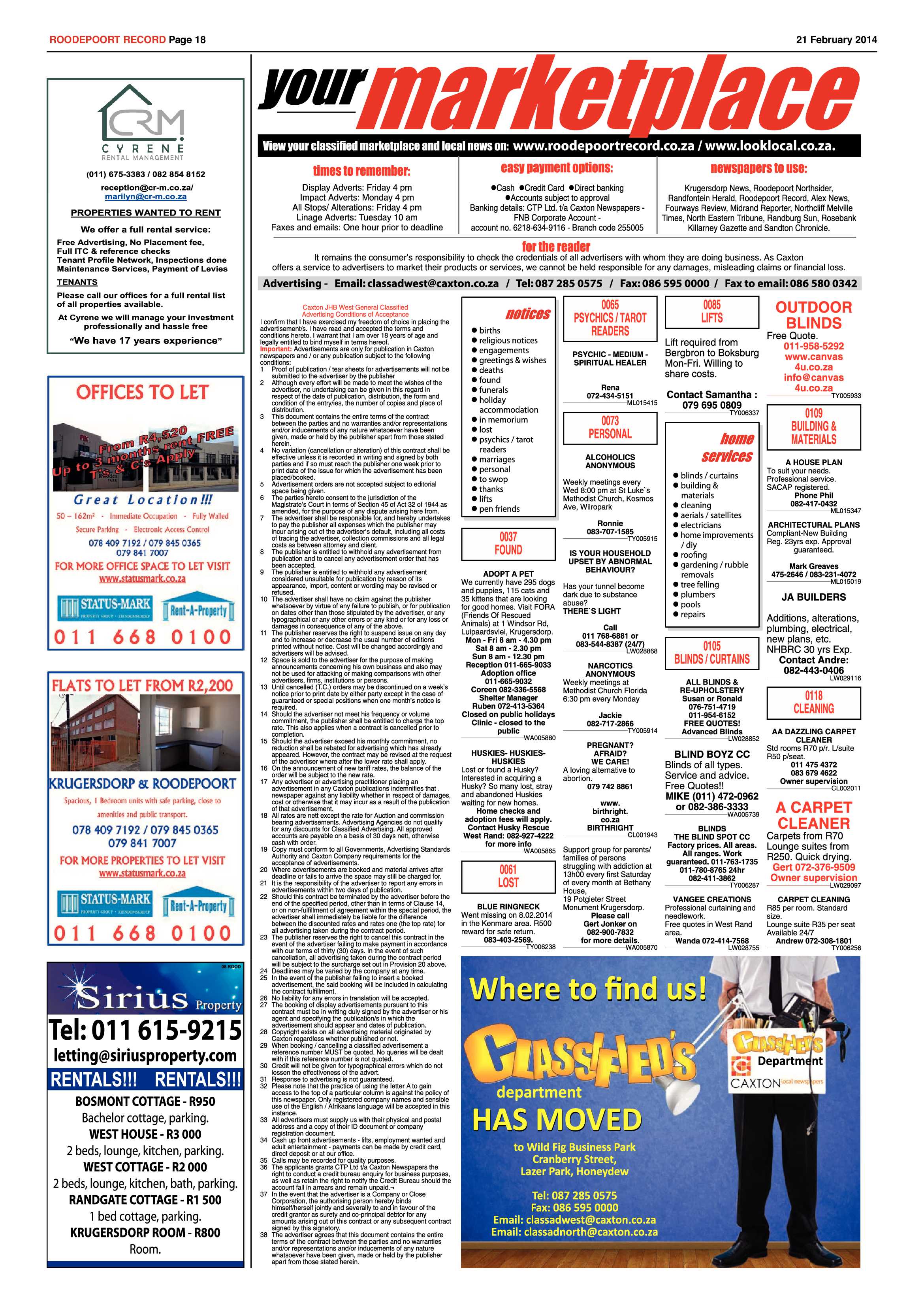 Roodepoort Record 21 February 2014 page 18