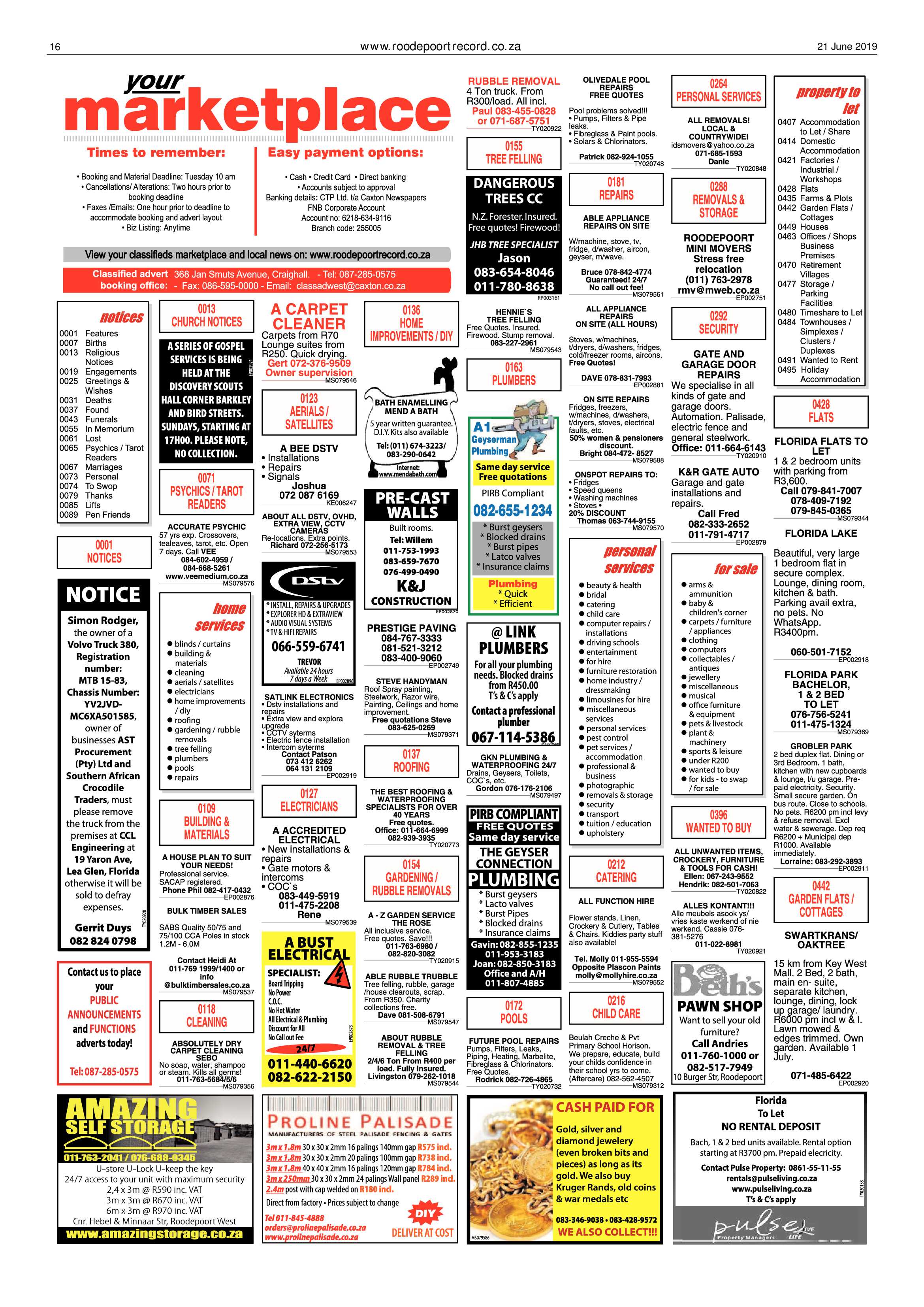 Roodepoort Record 21 June 2019 page 16