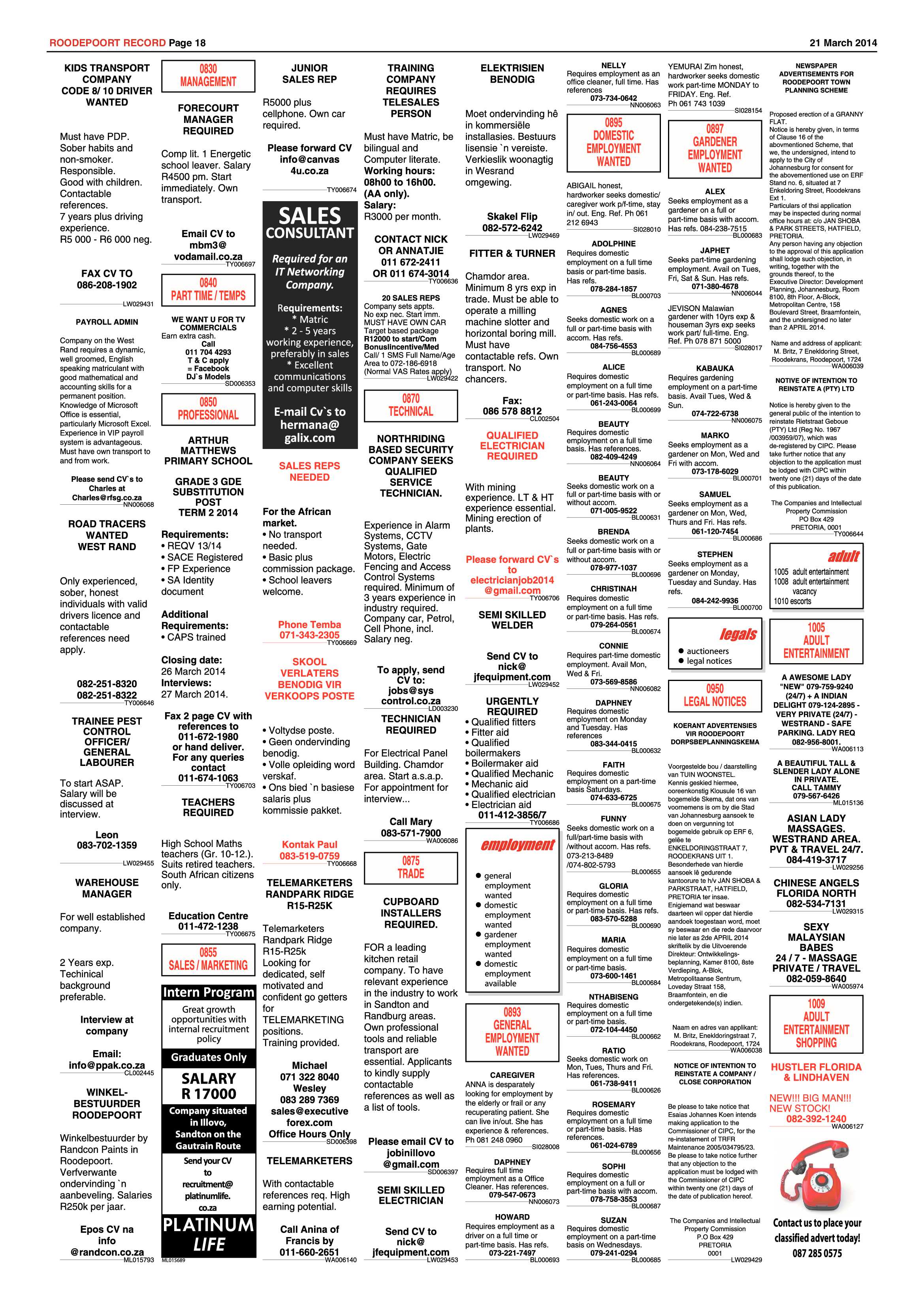 Roodepoort Record 21 March 2014 page 18