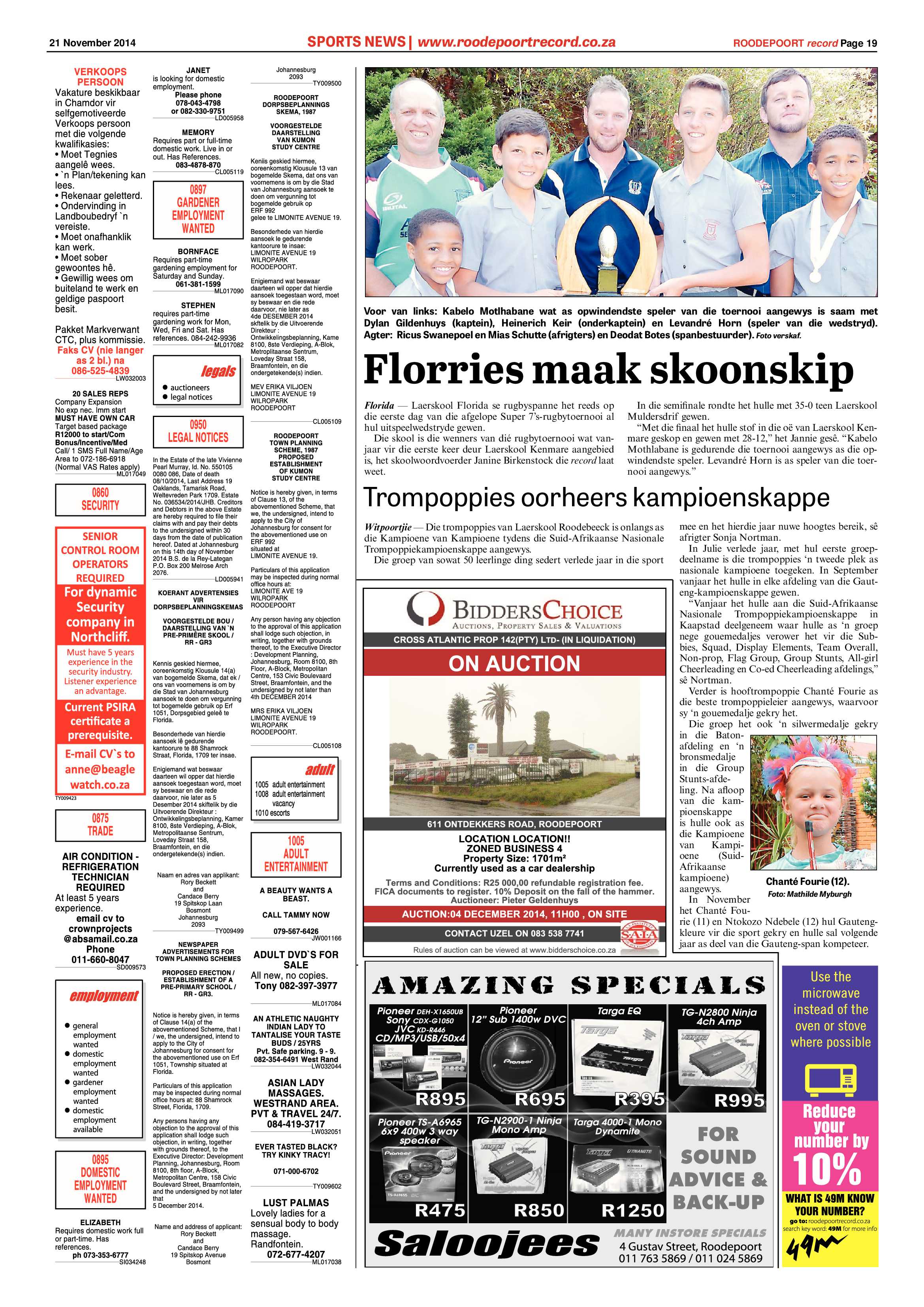 Roodepoort Record 21 November 2014 page 19