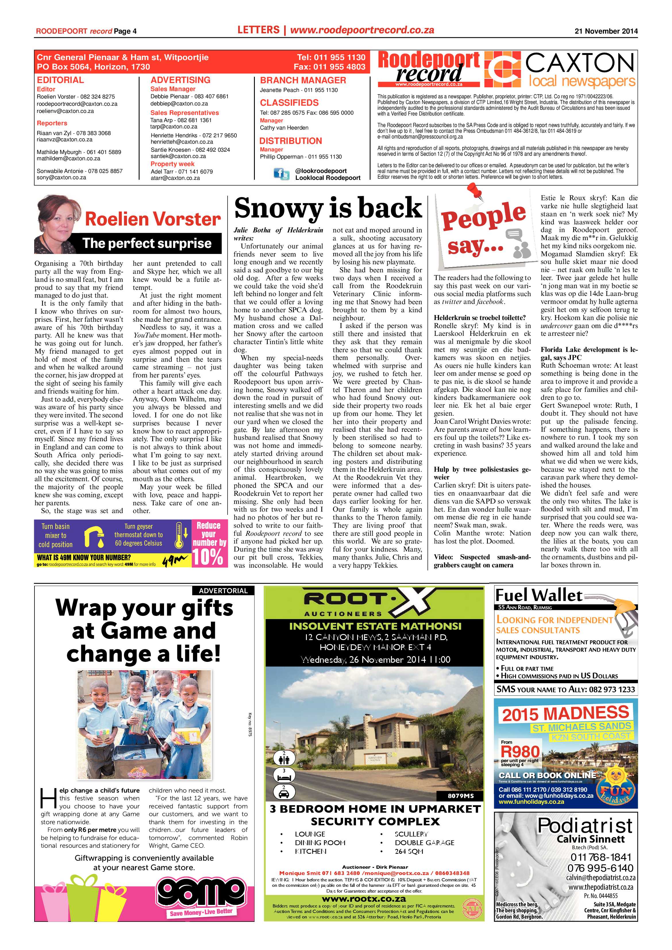 Roodepoort Record 21 November 2014 page 4