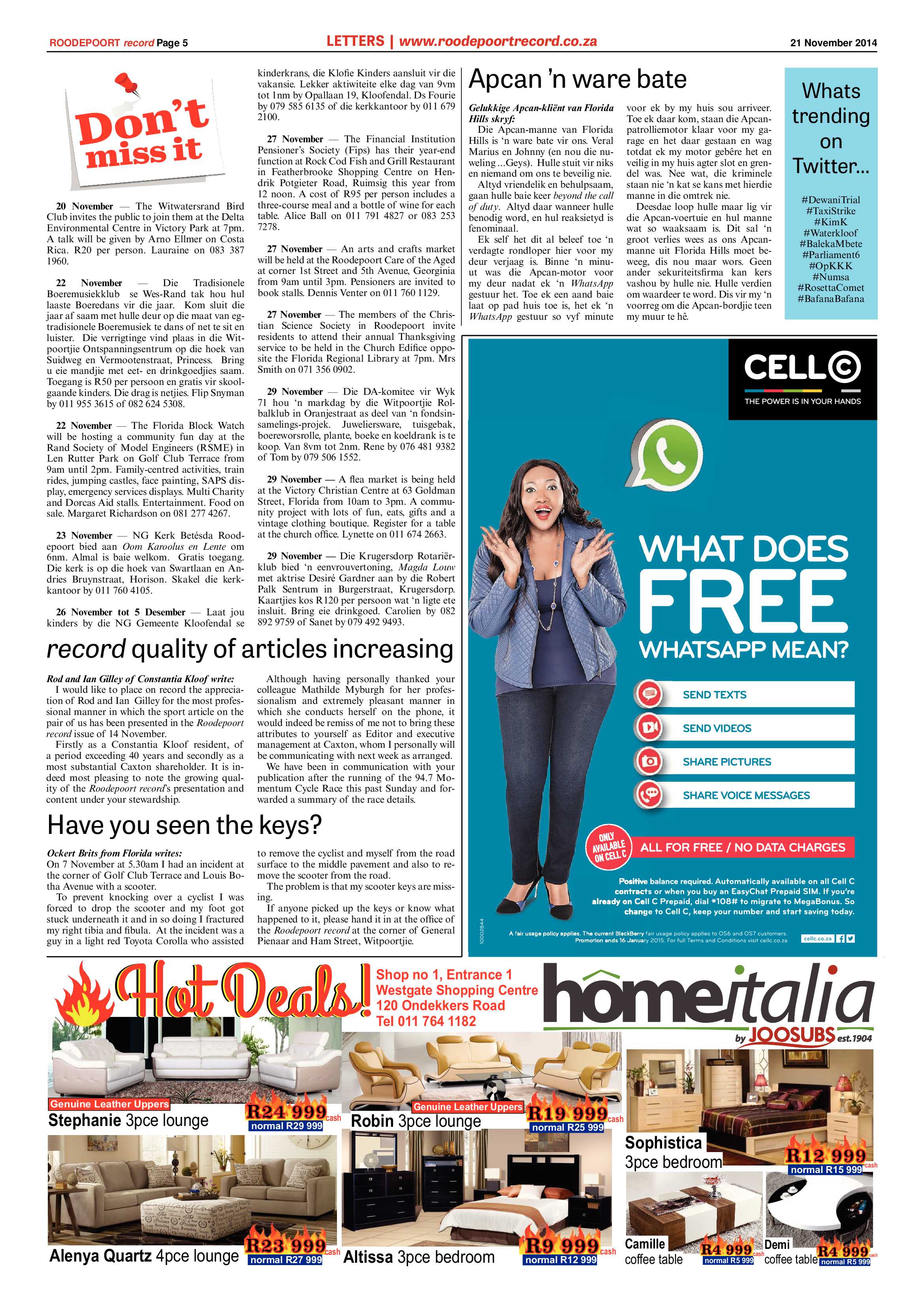 Roodepoort Record 21 November 2014 page 5