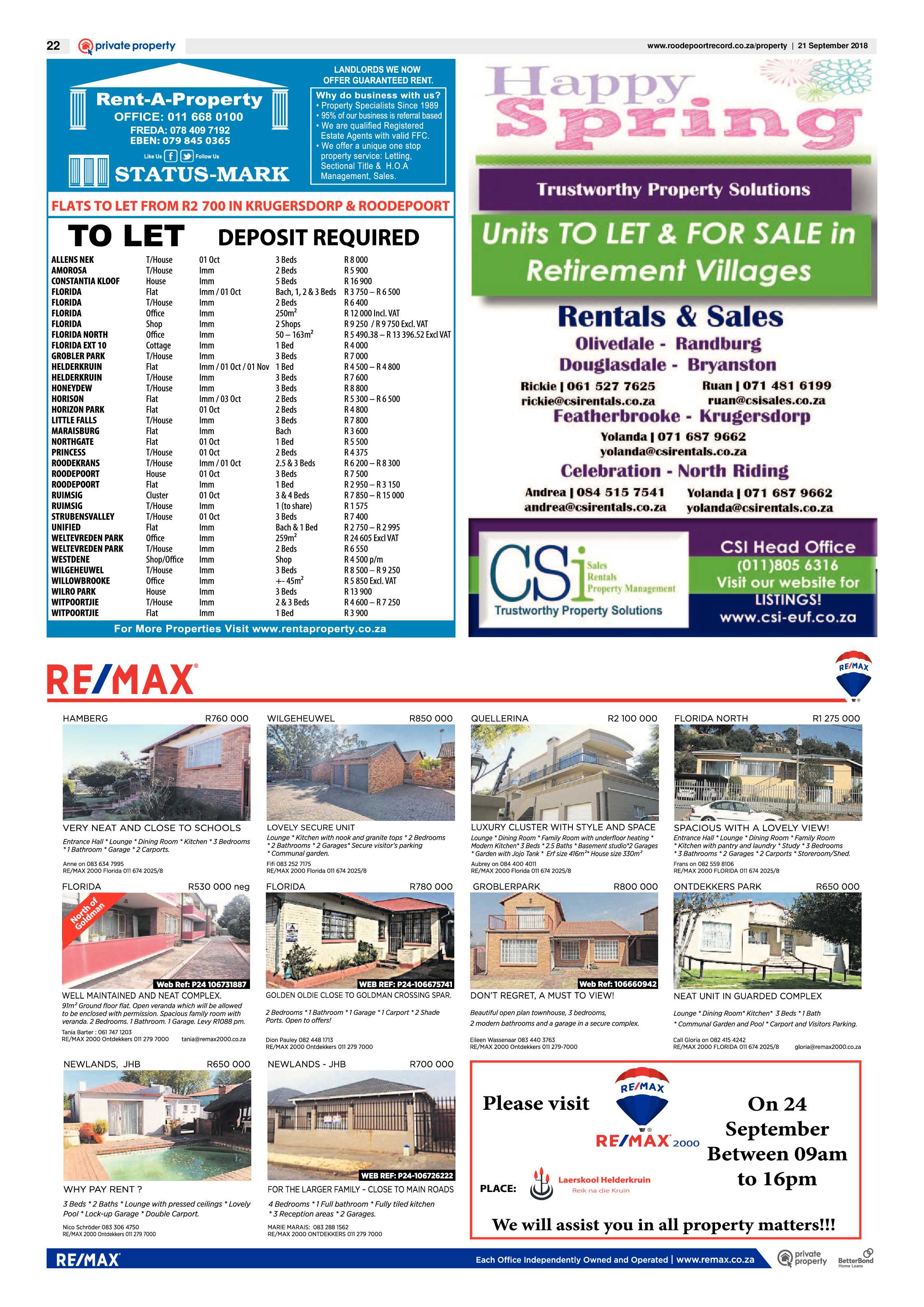 Roodepoort Record 21 September 2018 page 22