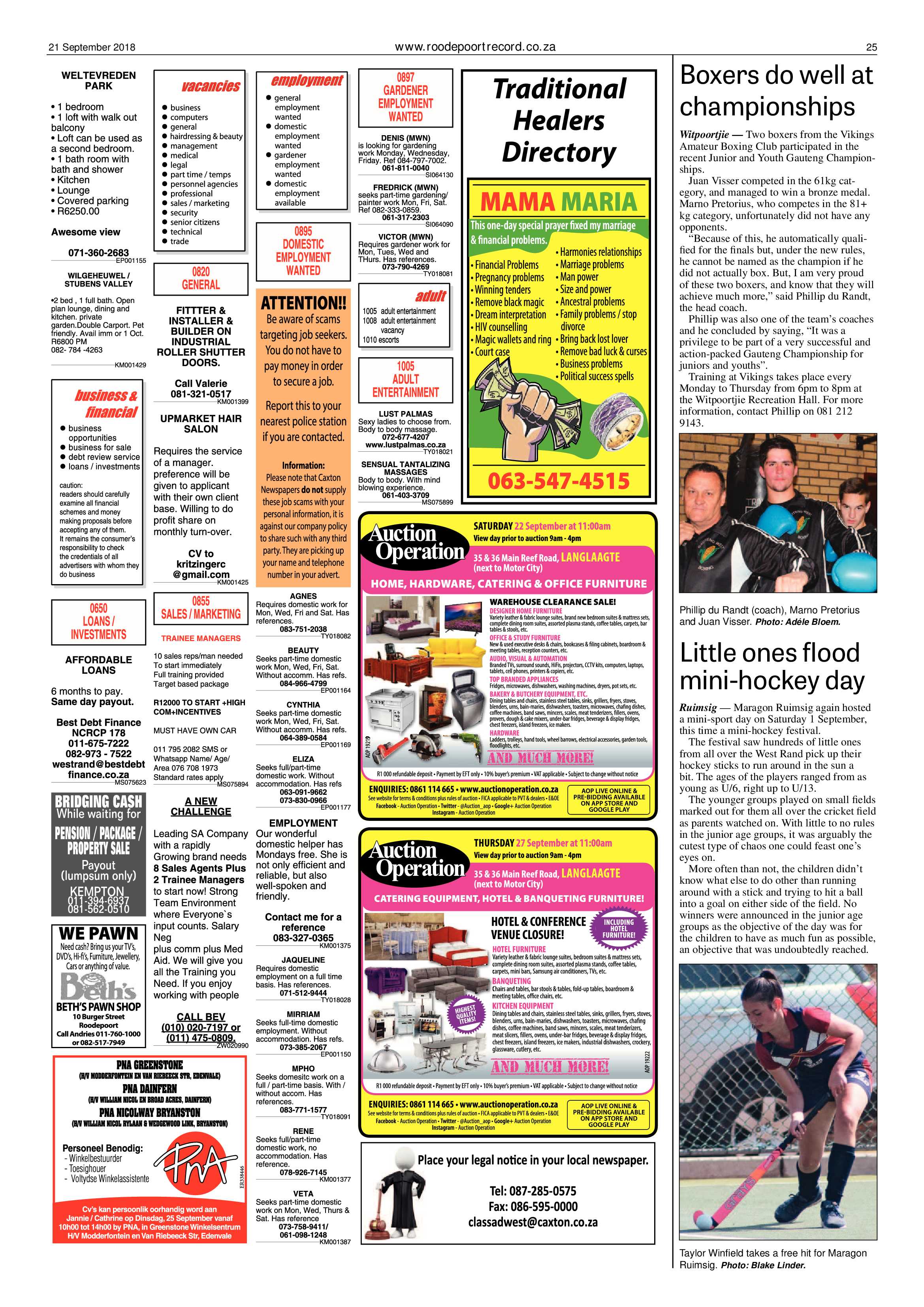 Roodepoort Record 21 September 2018 page 25