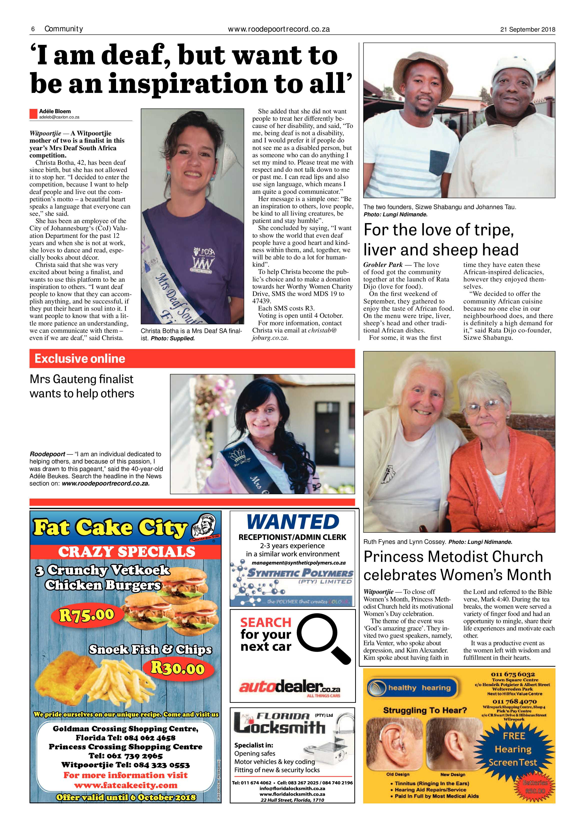 Roodepoort Record 21 September 2018 page 6