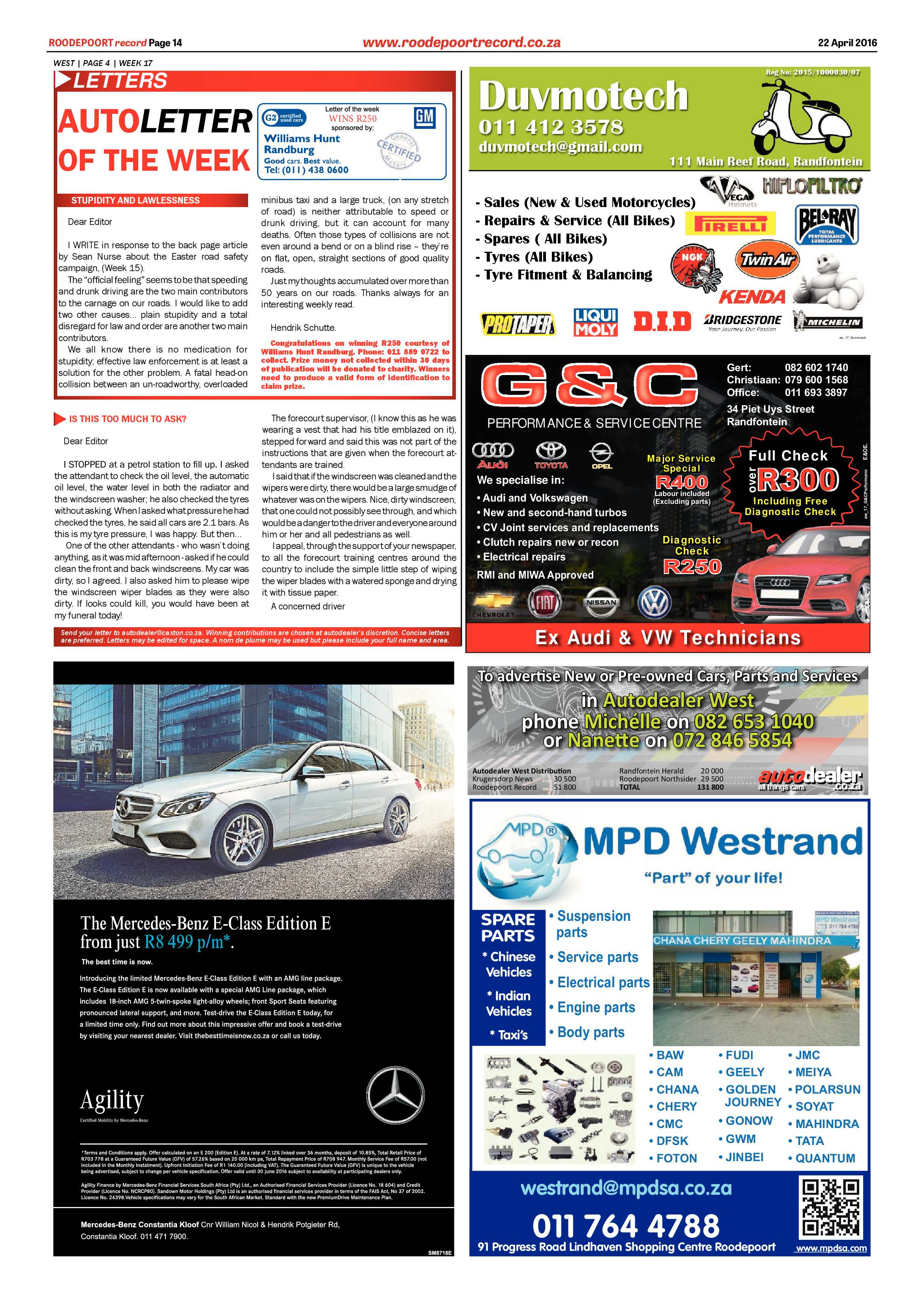 Roodepoort Record 22 April 2016 page 14