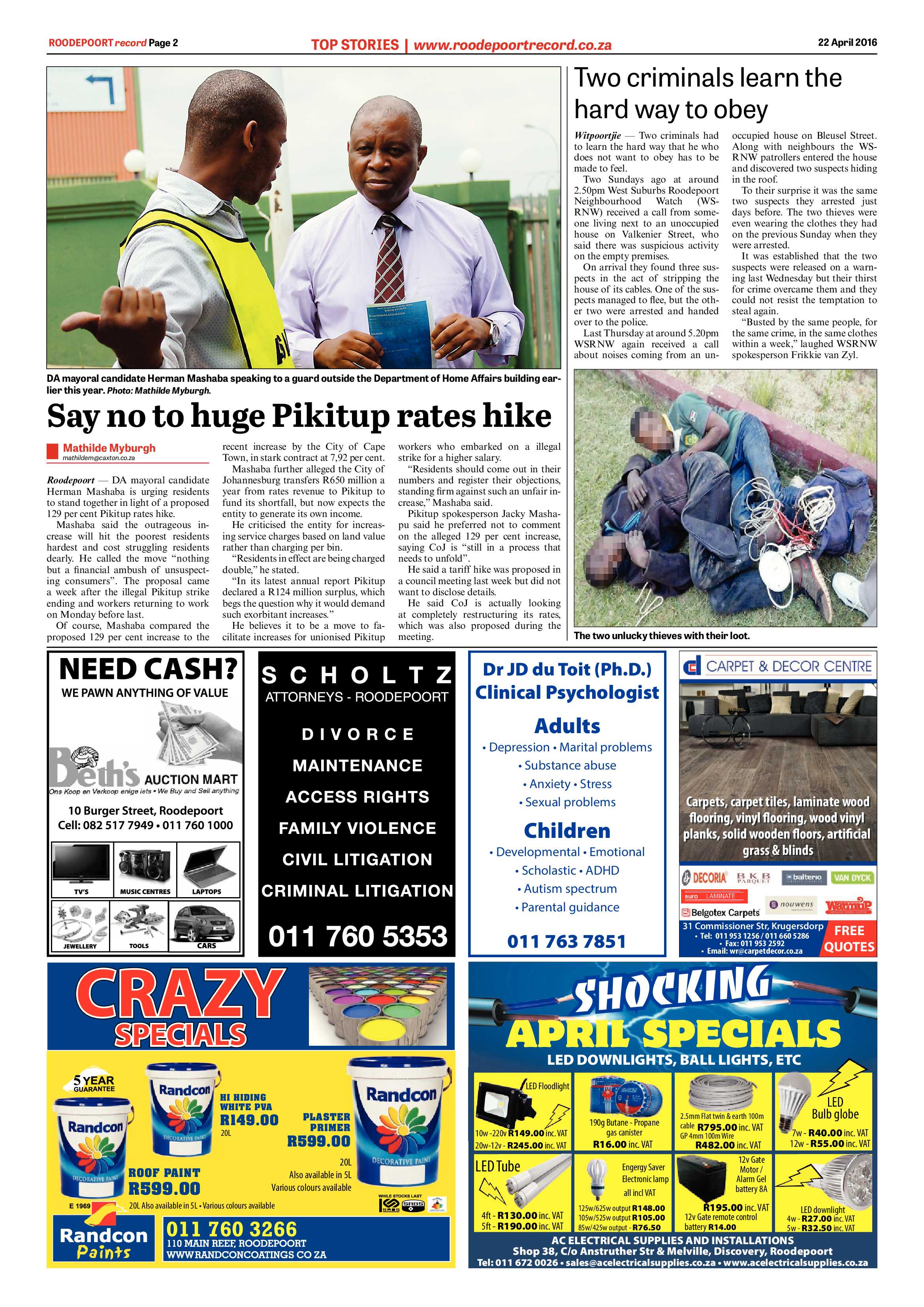 Roodepoort Record 22 April 2016 page 2