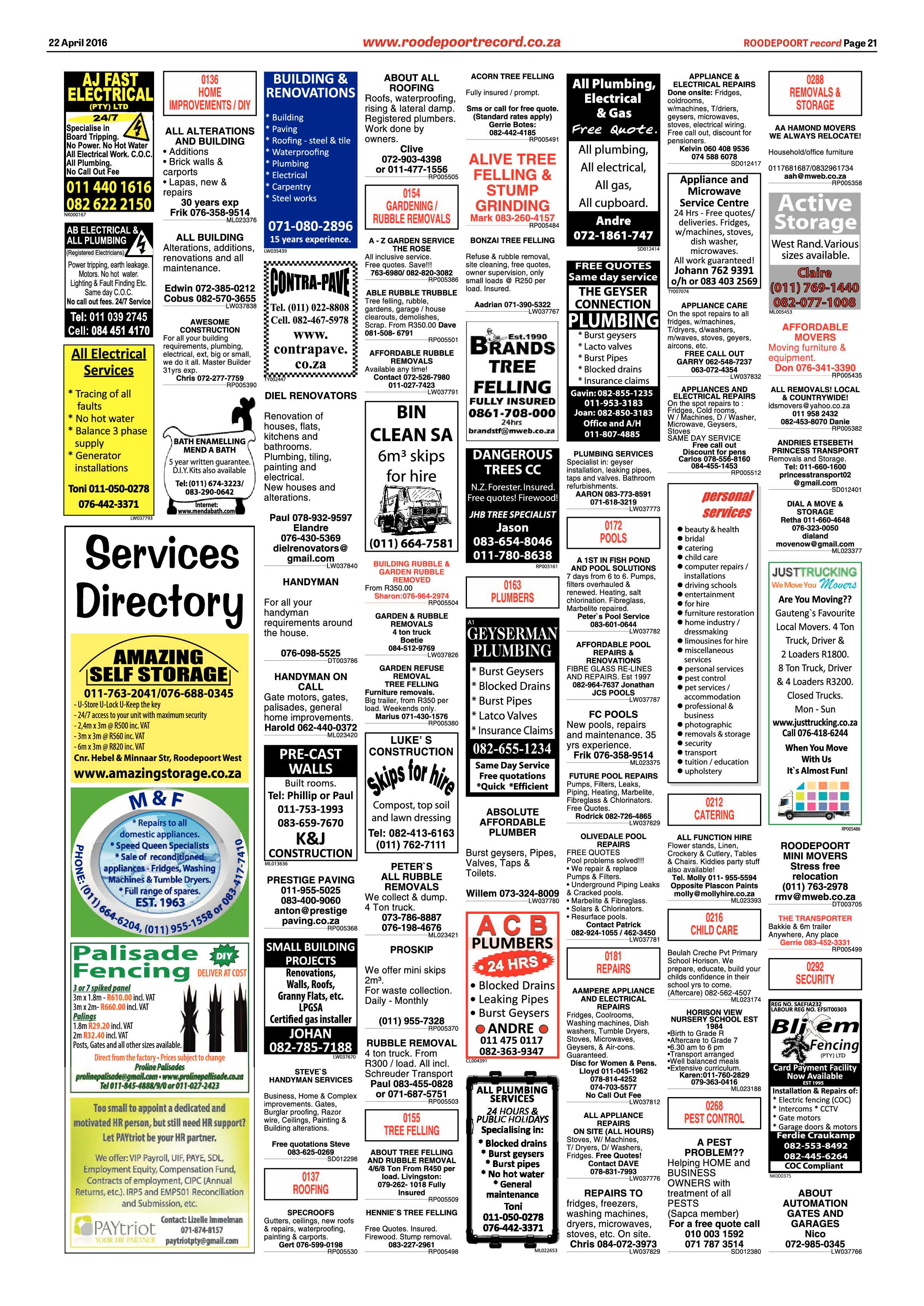 Roodepoort Record 22 April 2016 page 21