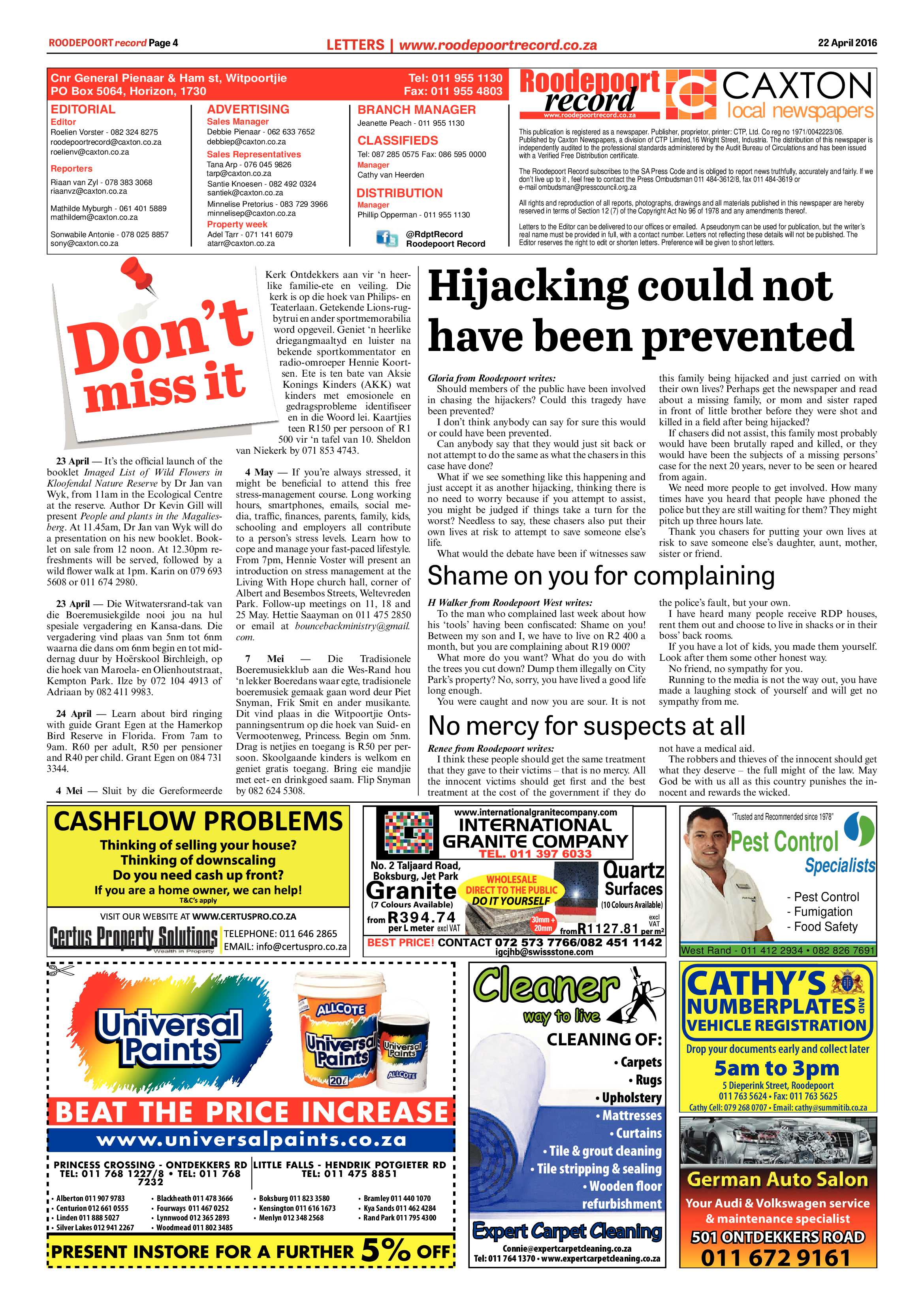 Roodepoort Record 22 April 2016 page 4
