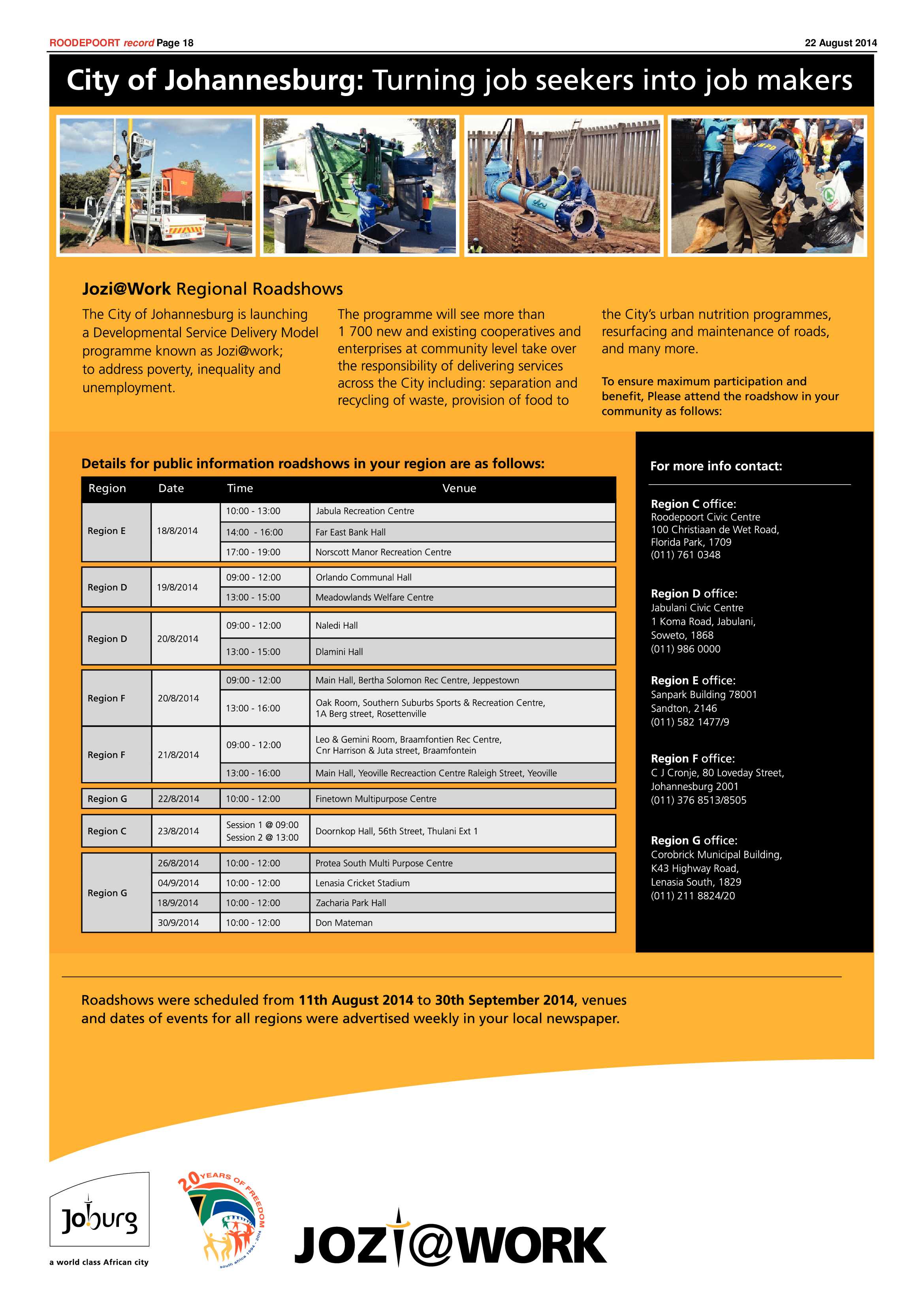 Roodepoort Record 22 August 2014 page 18