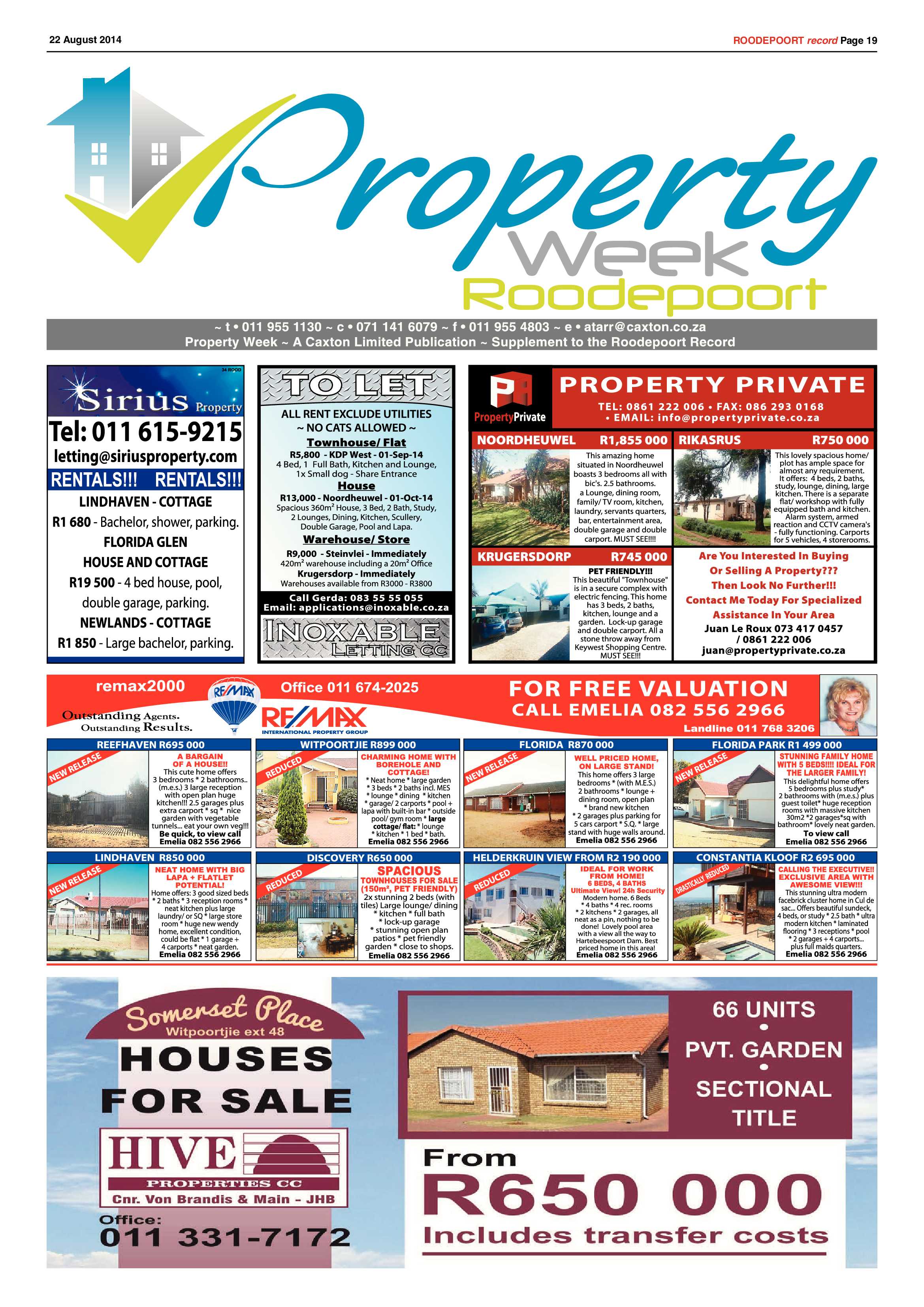 Roodepoort Record 22 August 2014 page 19