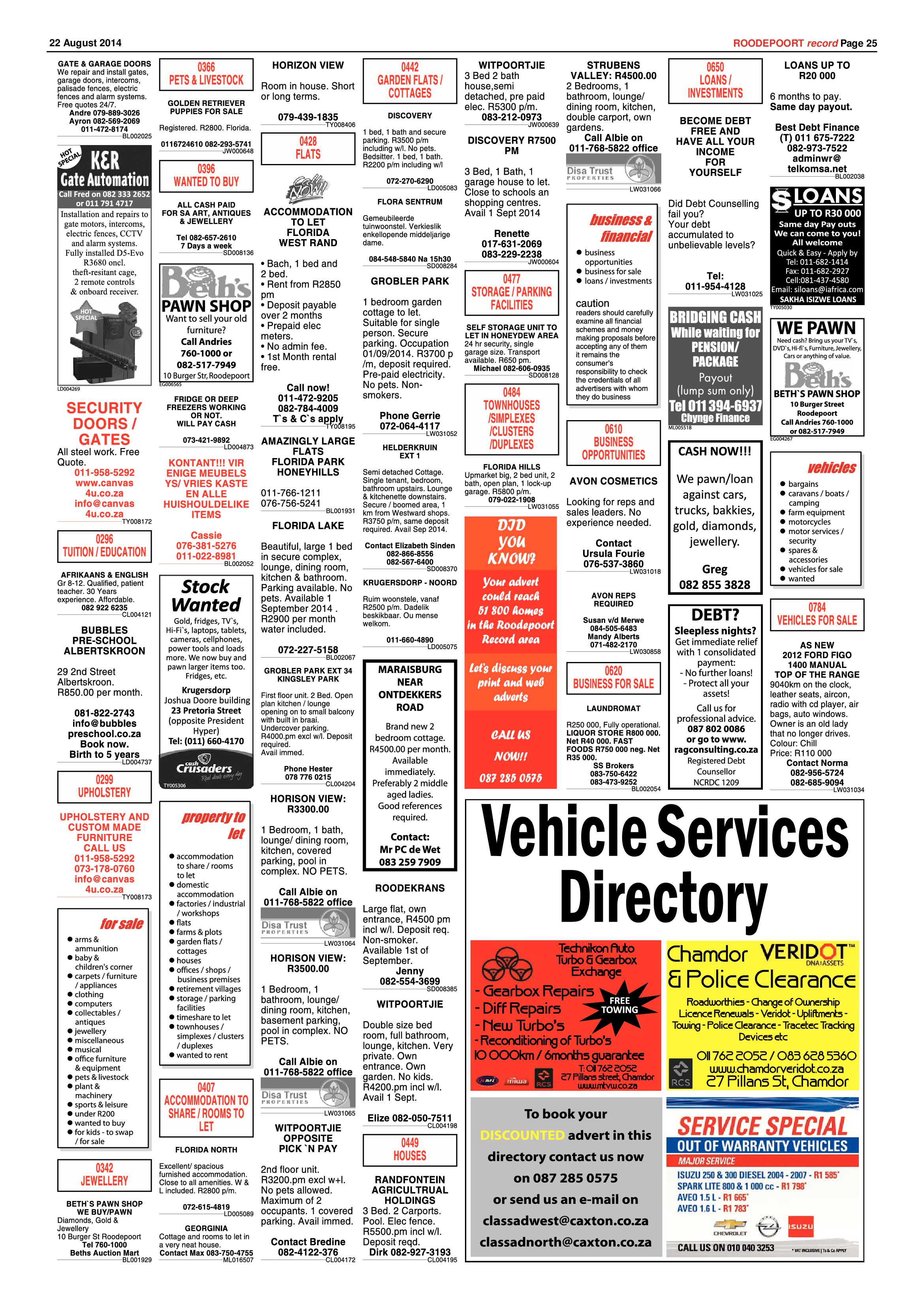 Roodepoort Record 22 August 2014 page 25