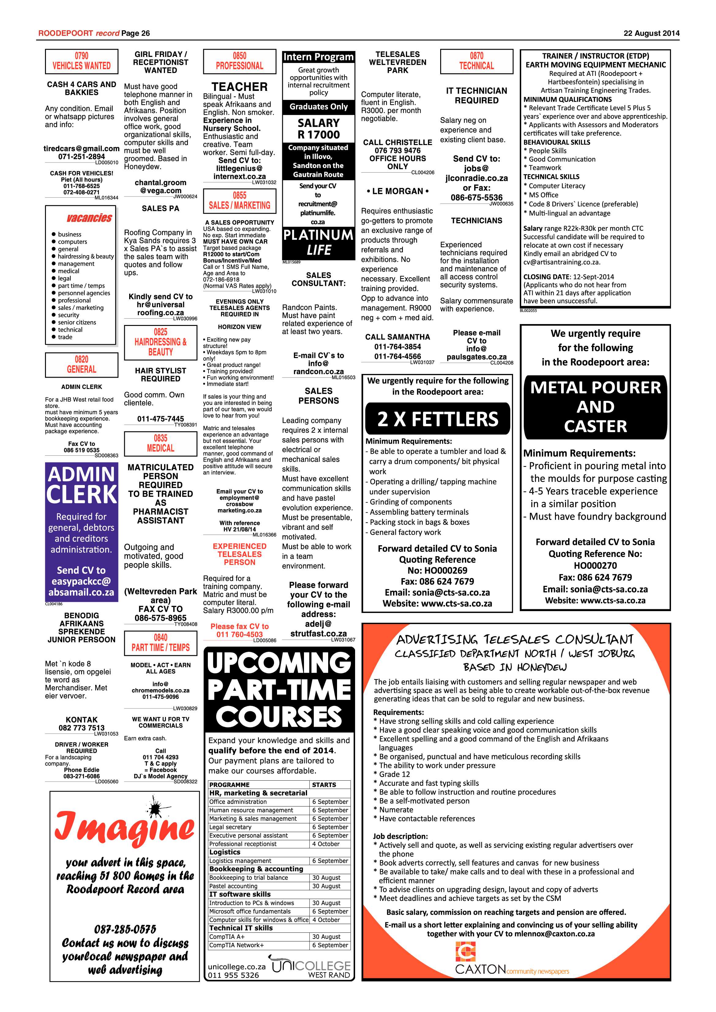 Roodepoort Record 22 August 2014 page 26