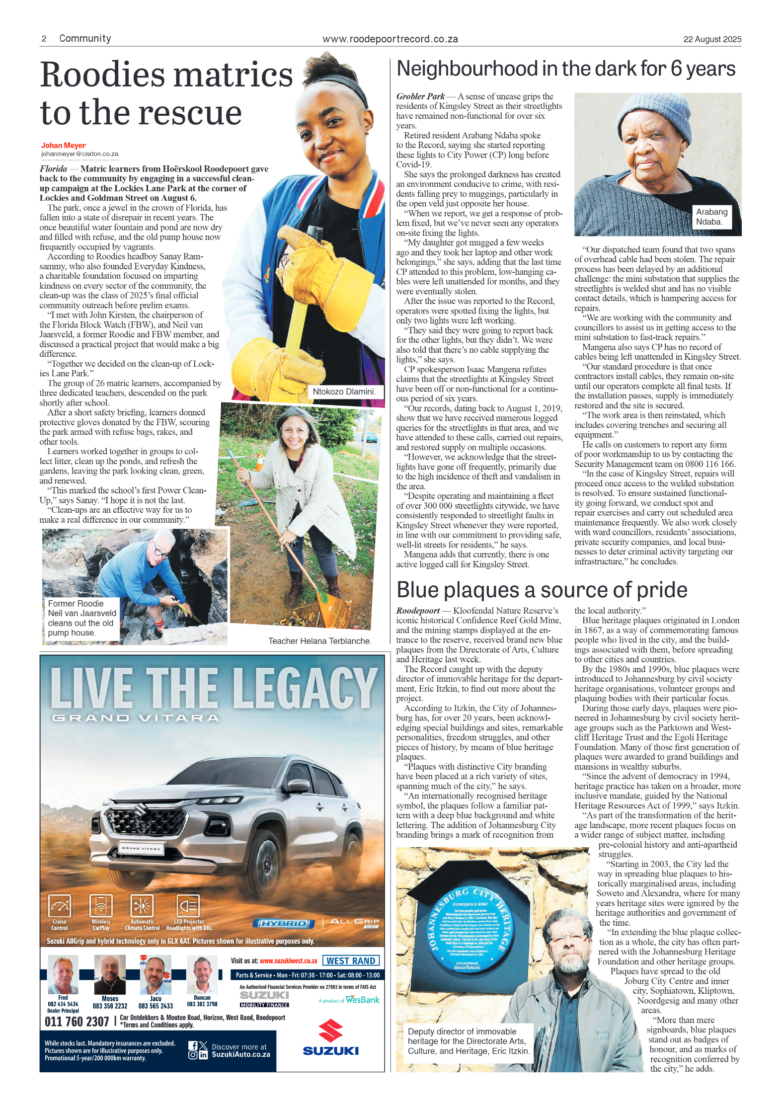 Roodepoort Record 22 August 2025 page 2
