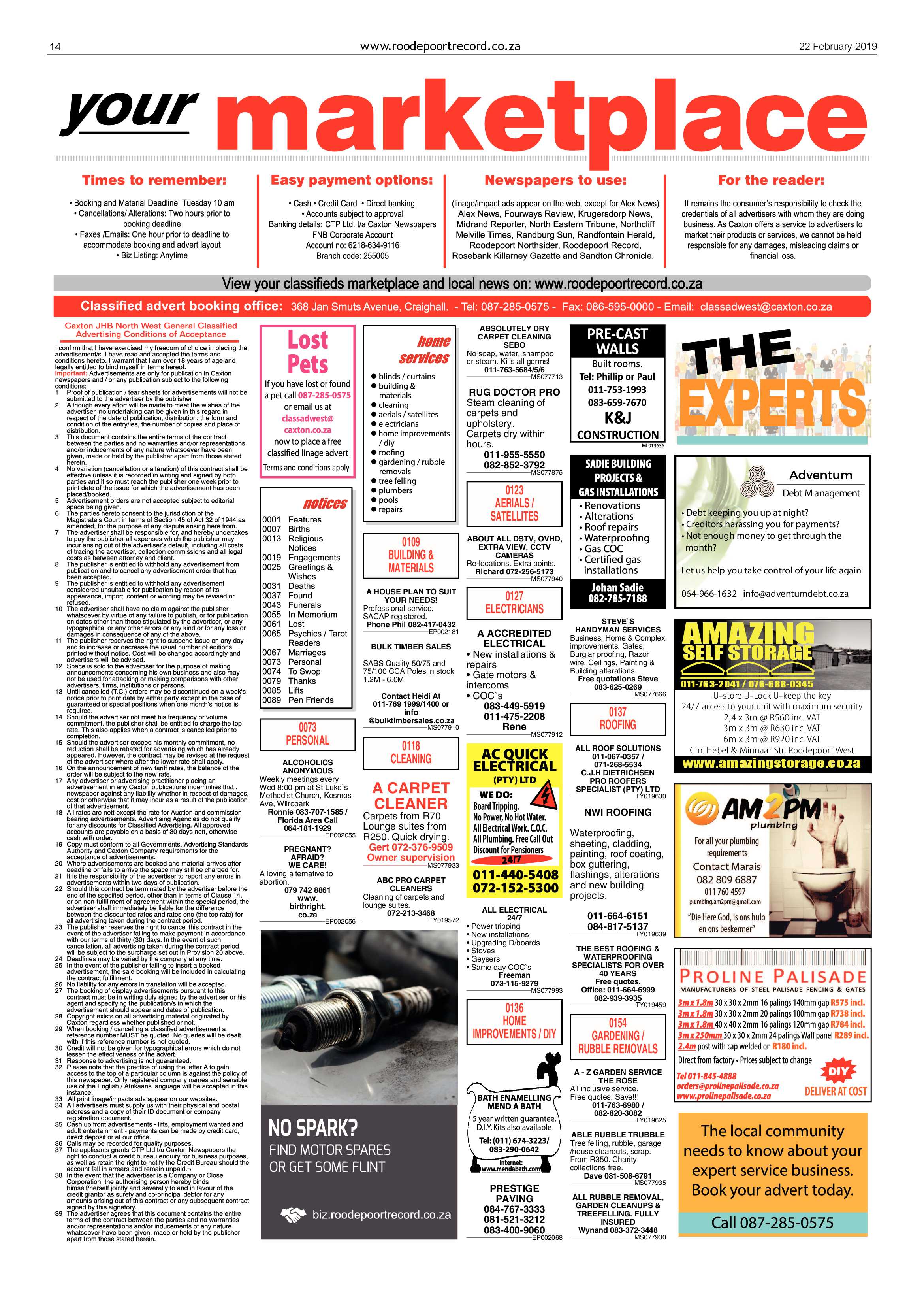 Roodepoort Record 22 February 2019 page 14