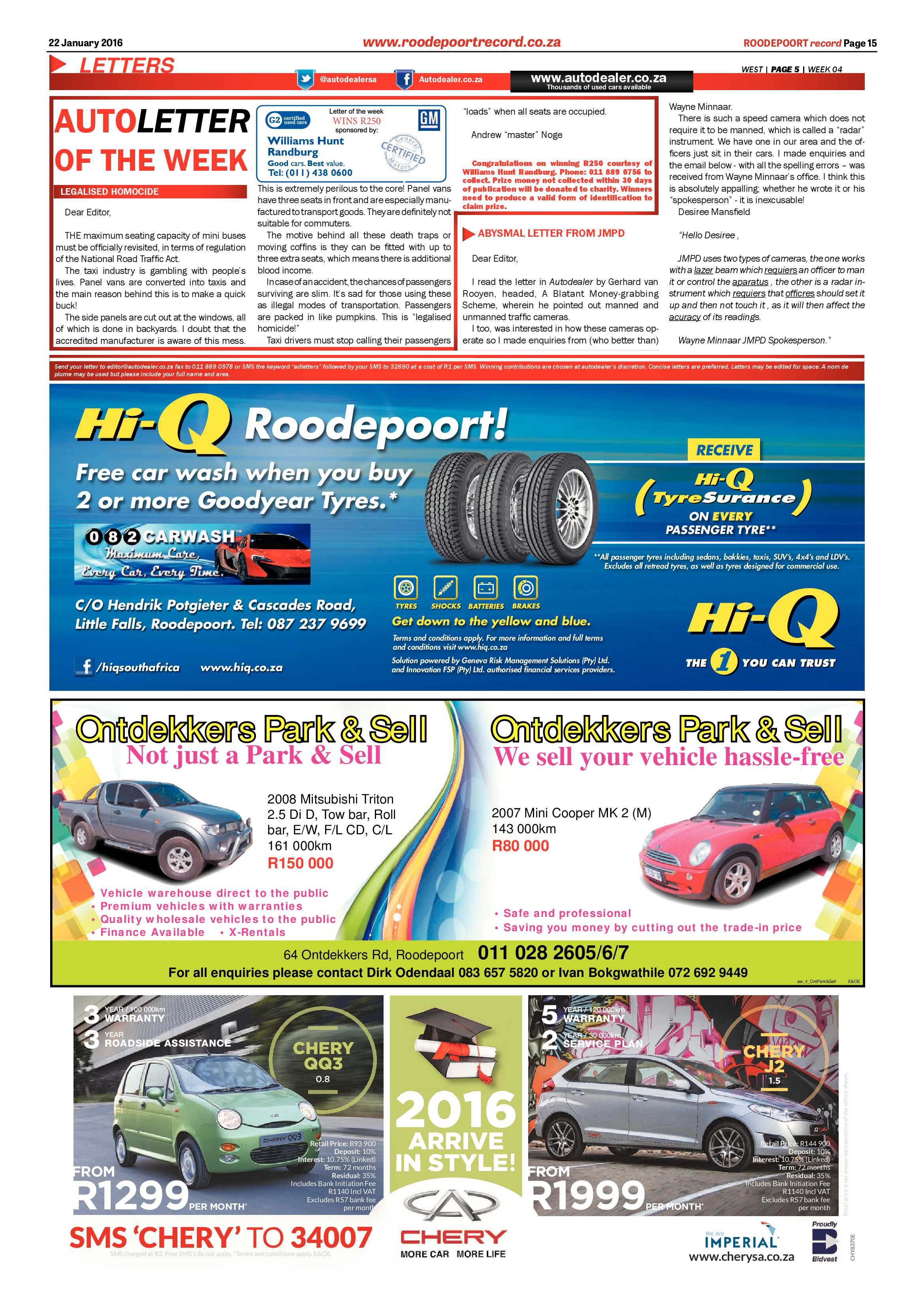 Roodepoort Record 22 January 2016 page 15
