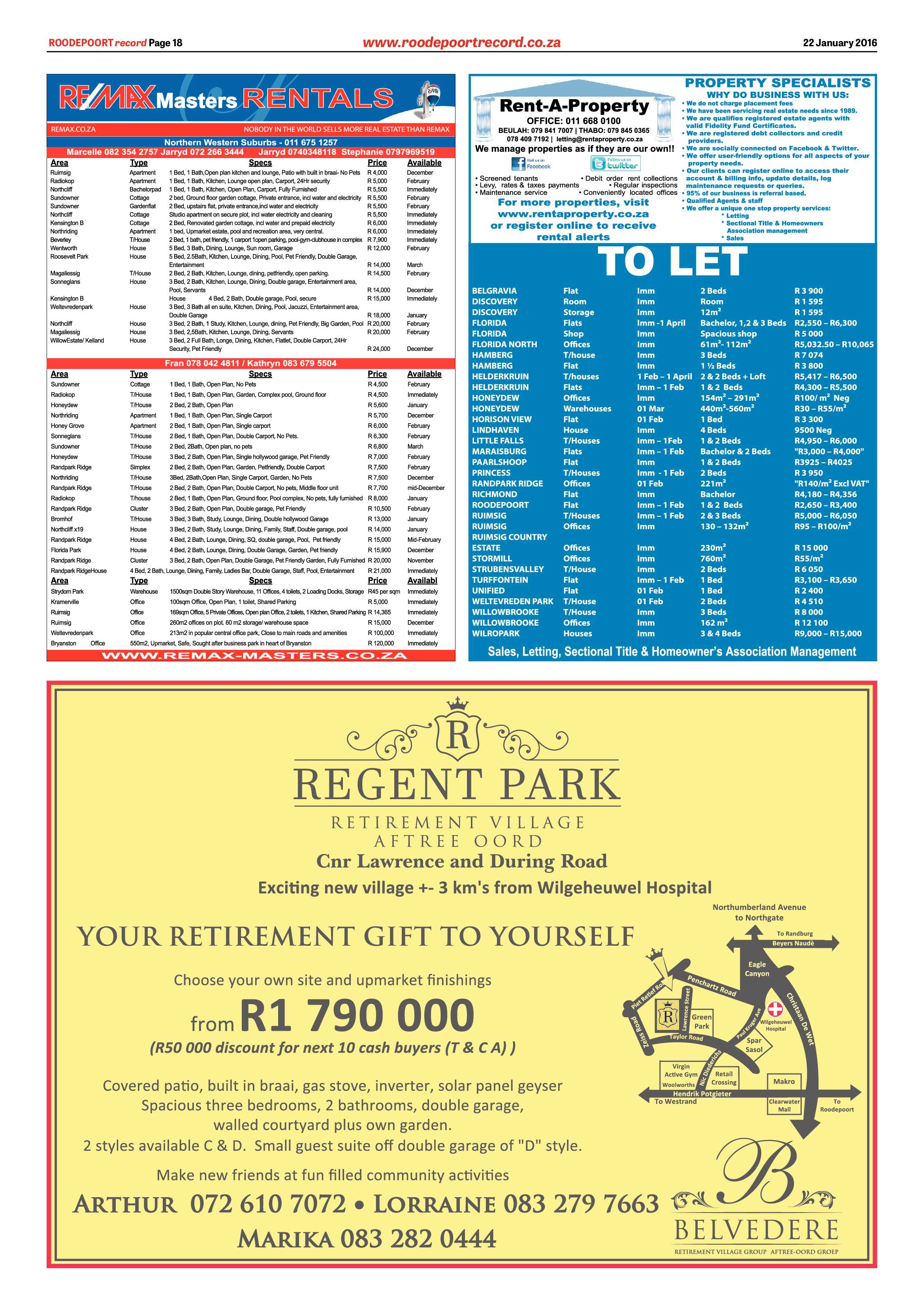Roodepoort Record 22 January 2016 page 18