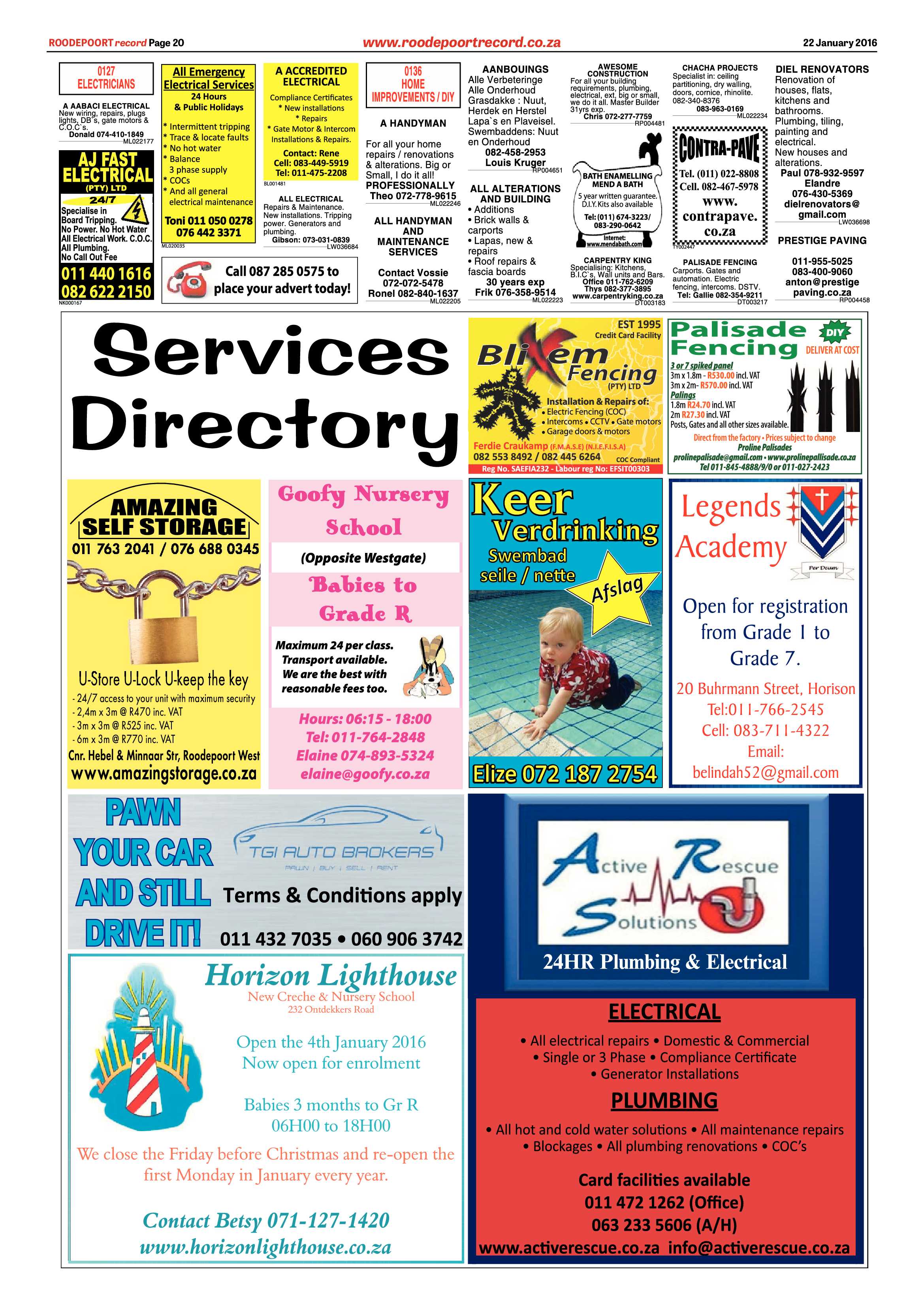 Roodepoort Record 22 January 2016 page 20