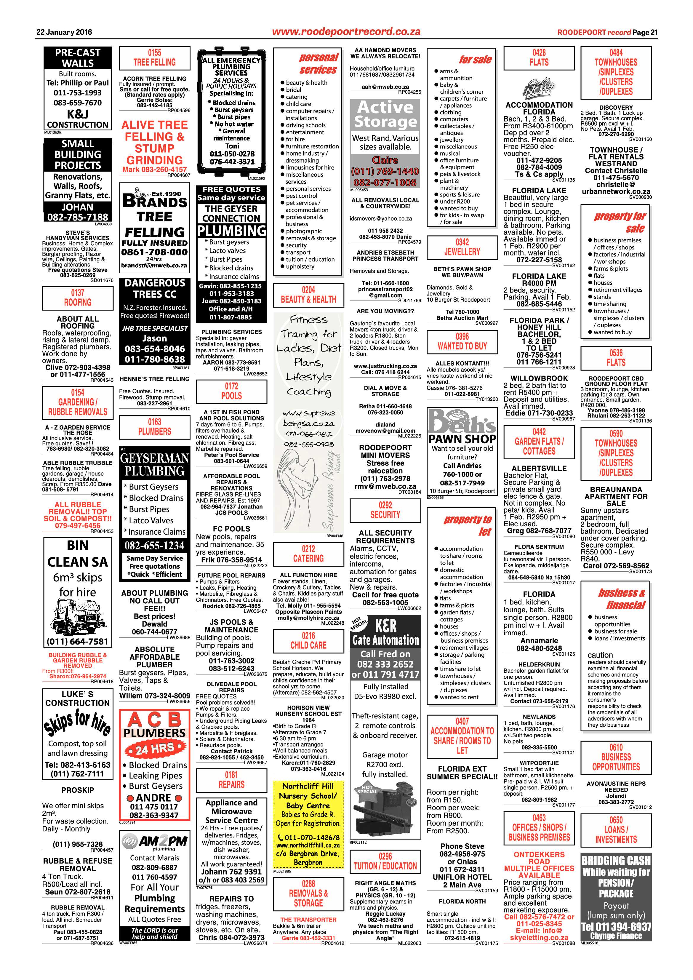 Roodepoort Record 22 January 2016 page 21