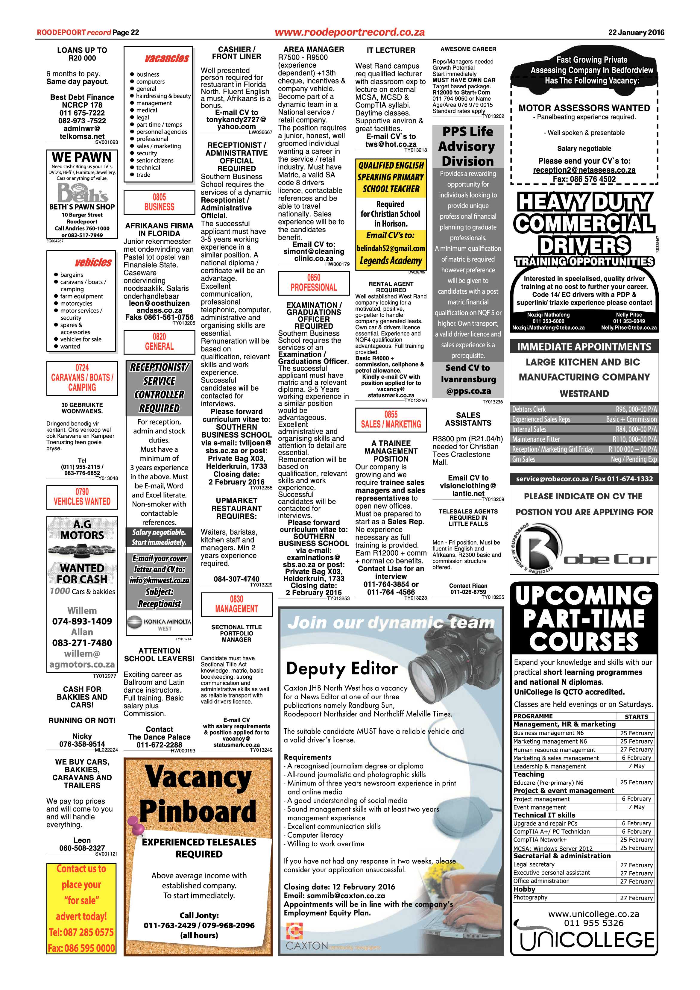 Roodepoort Record 22 January 2016 page 22