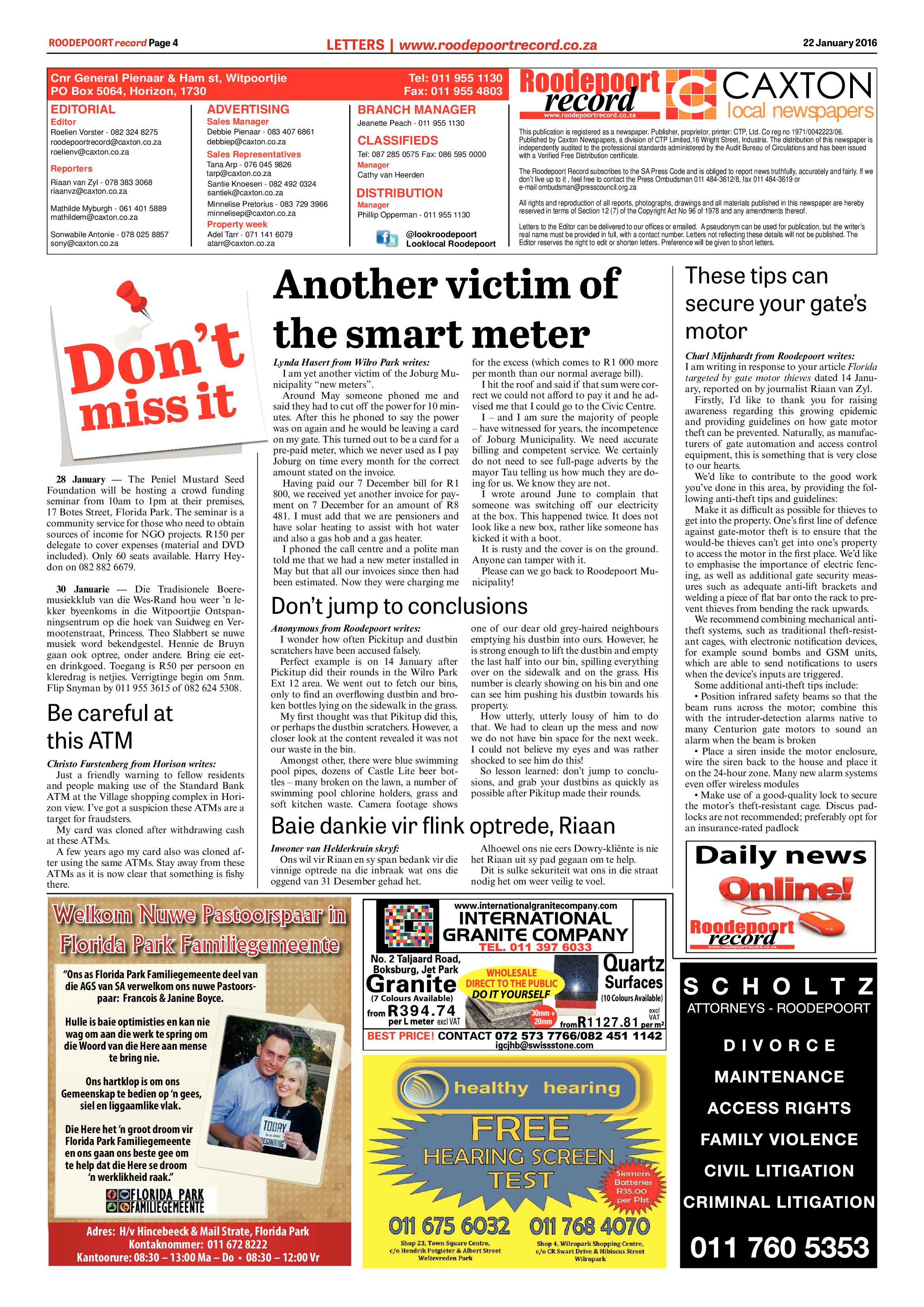 Roodepoort Record 22 January 2016 page 4