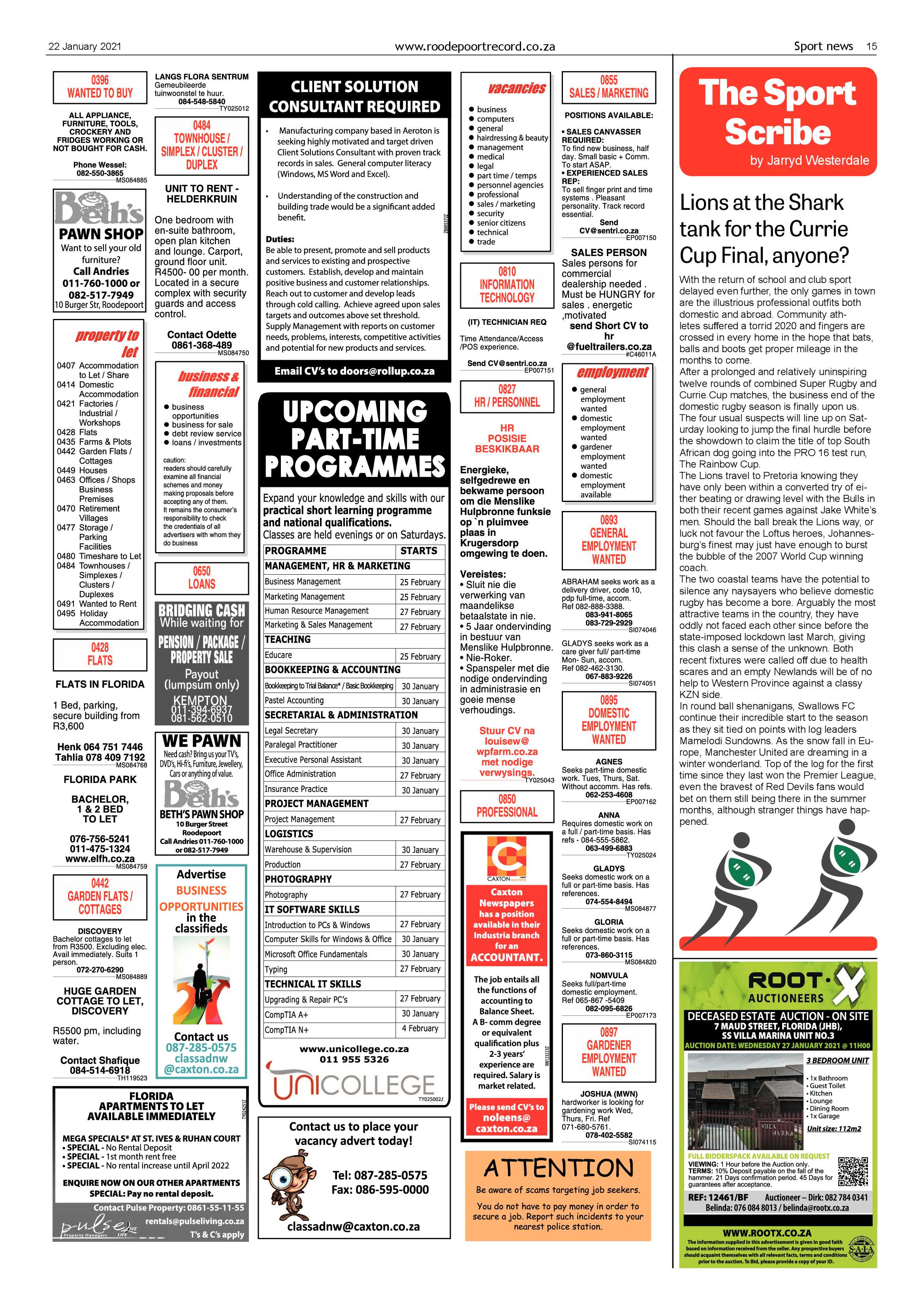 Roodepoort Record 22 January 2021 page 15