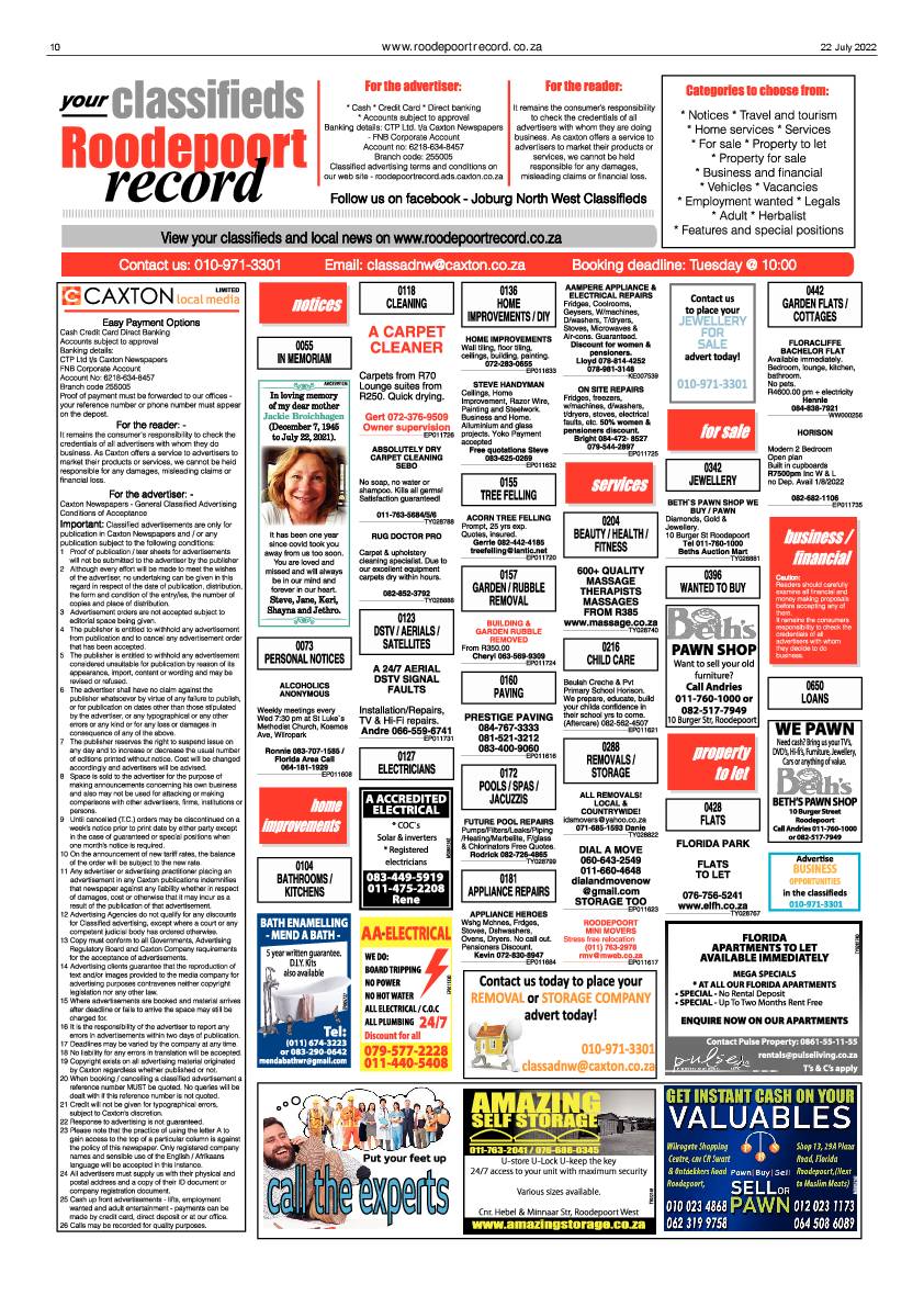 Roodepoort Record 22 July 2022 page 10