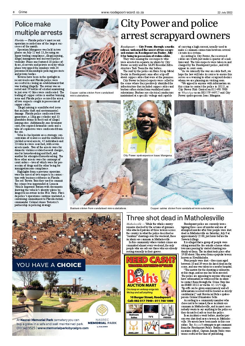 Roodepoort Record 22 July 2022 page 6