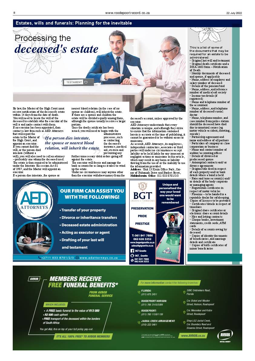 Roodepoort Record 22 July 2022 page 8