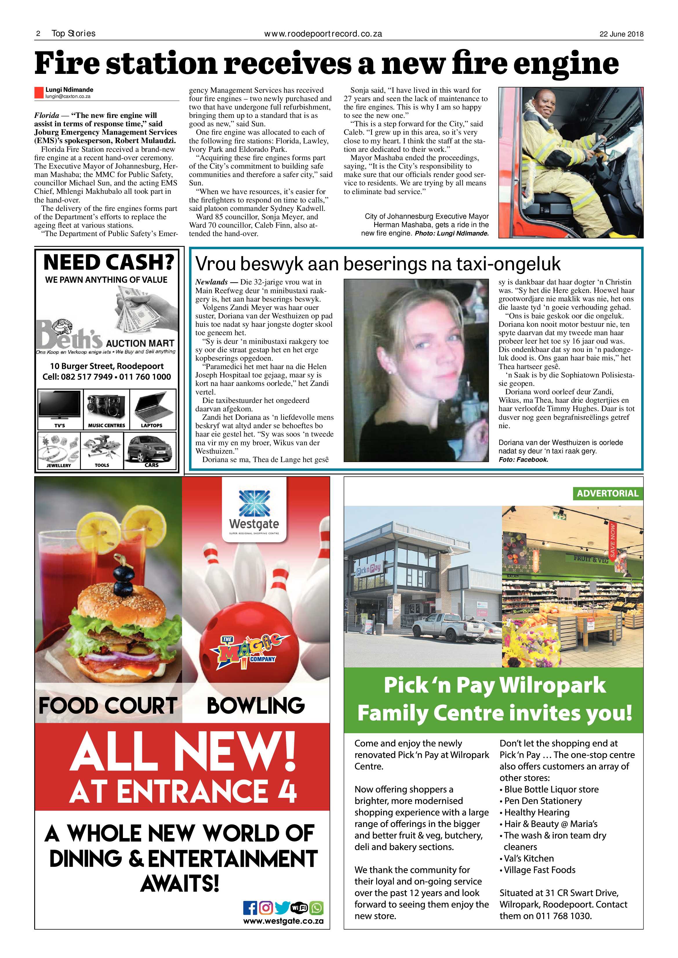 Roodepoort Record 22 June 2018 page 2