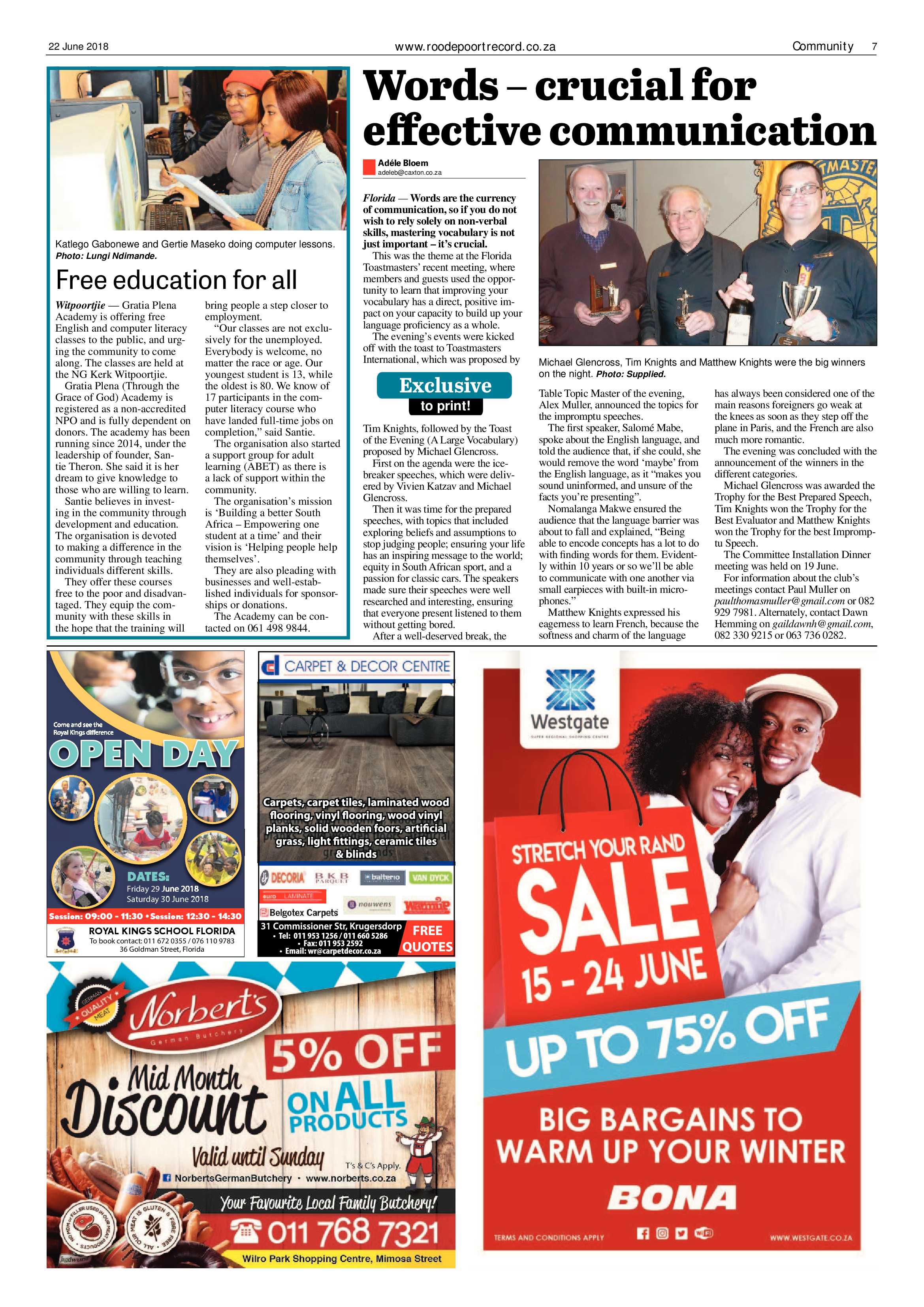 Roodepoort Record 22 June 2018 page 7