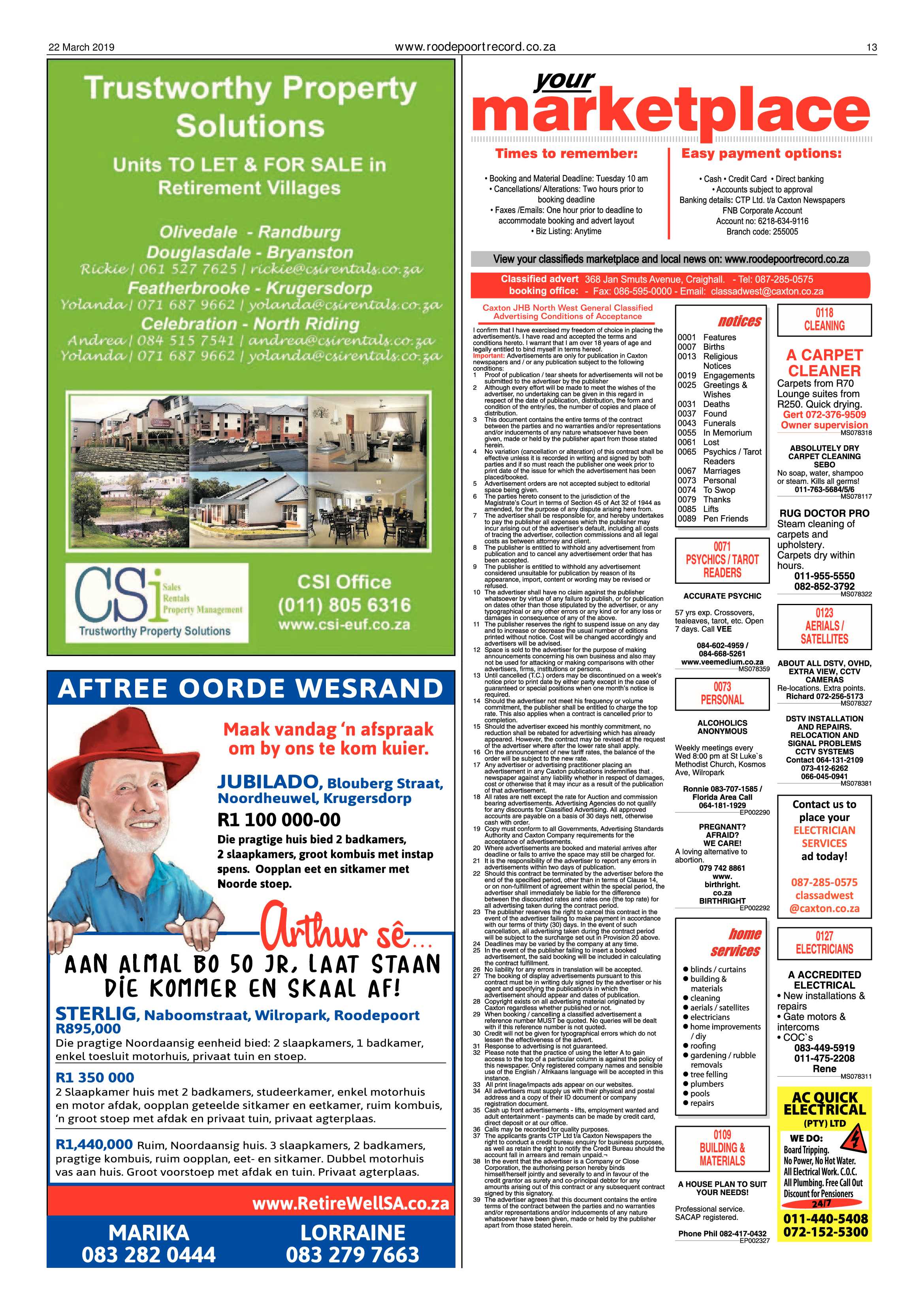 Roodepoort Record 22 March 2019 page 13