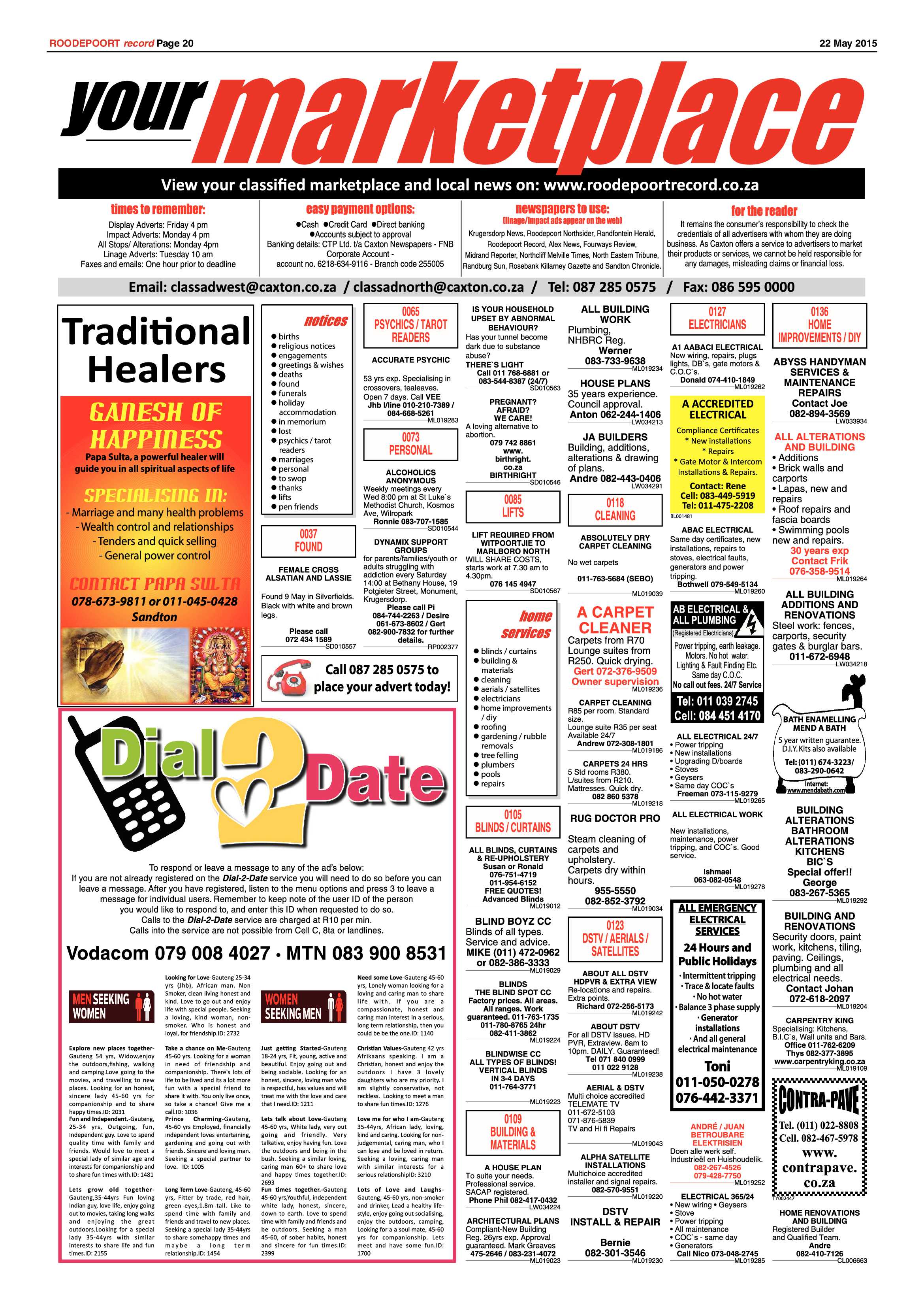 Roodepoort Record 22 May 2015 page 20