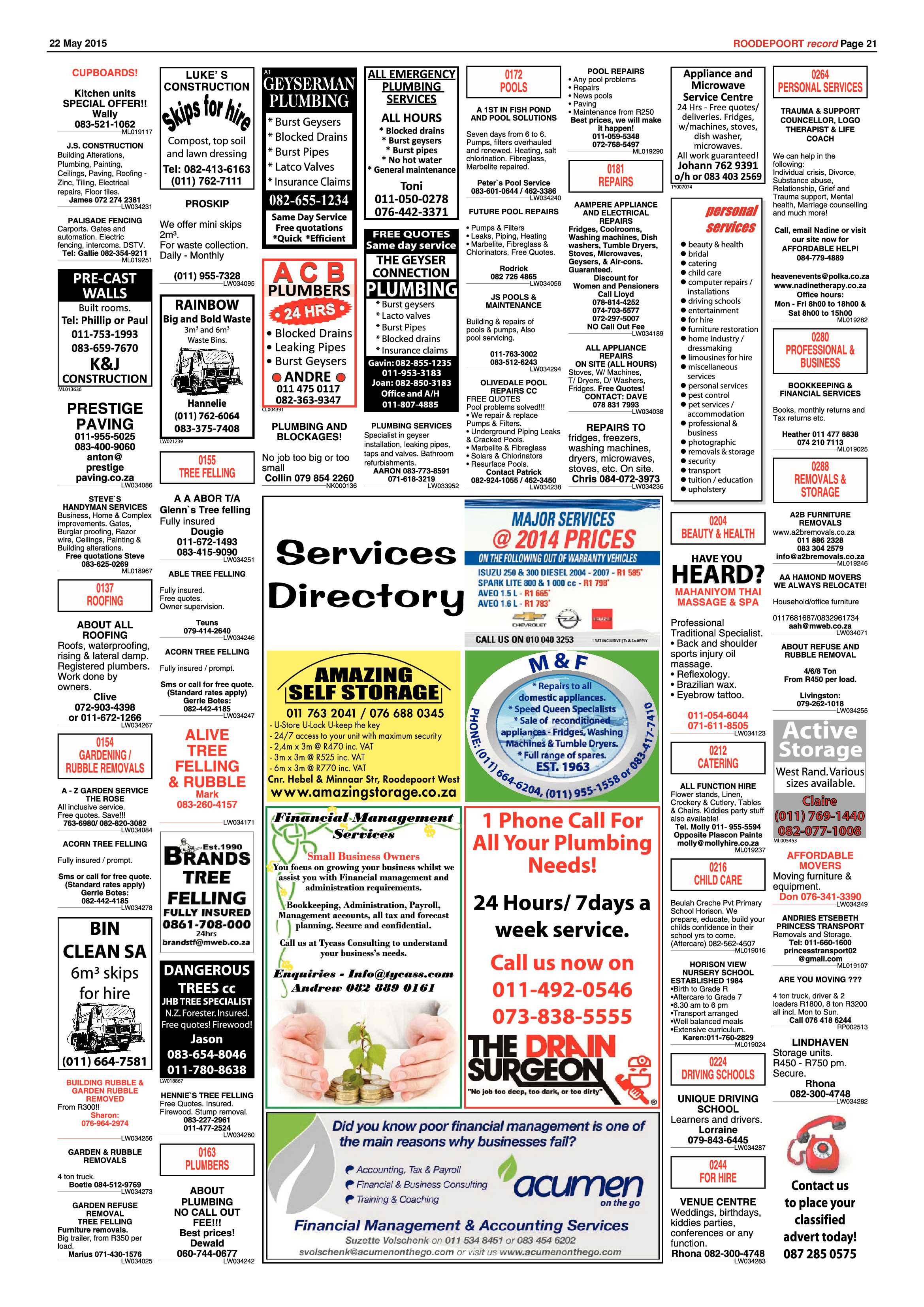 Roodepoort Record 22 May 2015 page 21