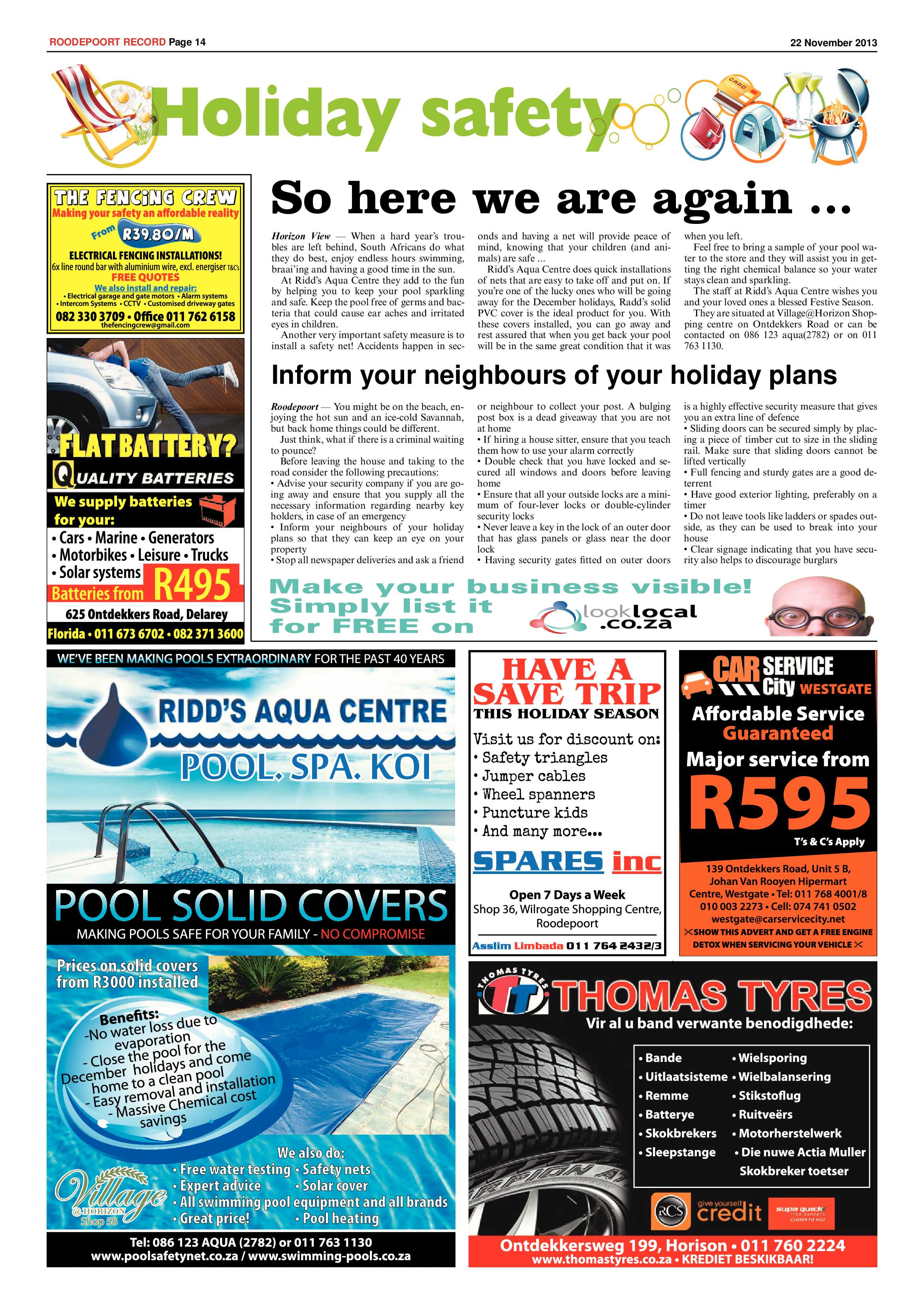Roodepoort Record 22 November 2013 page 16