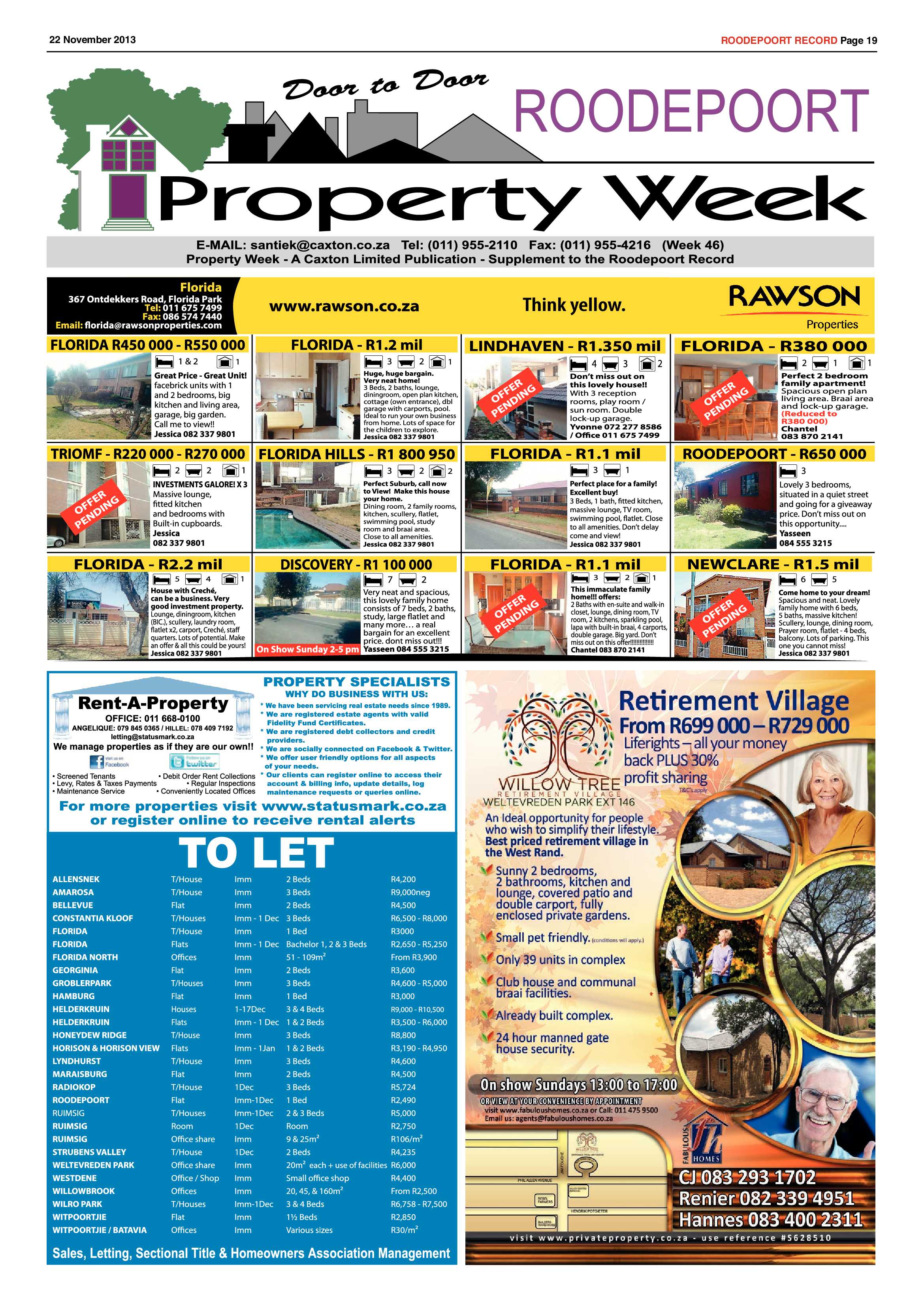 Roodepoort Record 22 November 2013 page 21