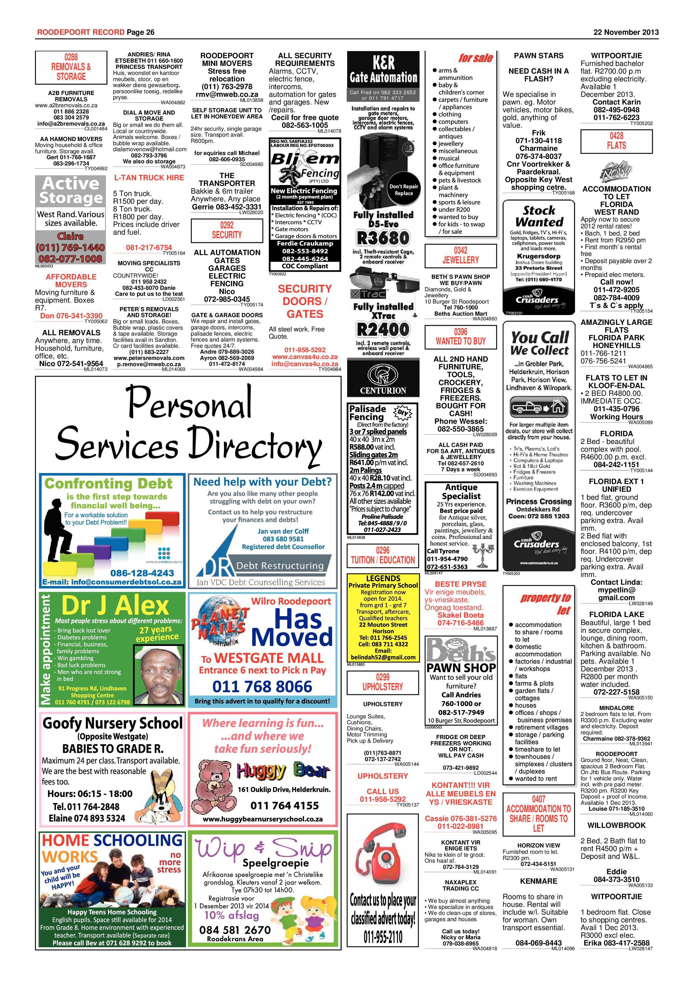 Roodepoort Record 22 November 2013 page 28